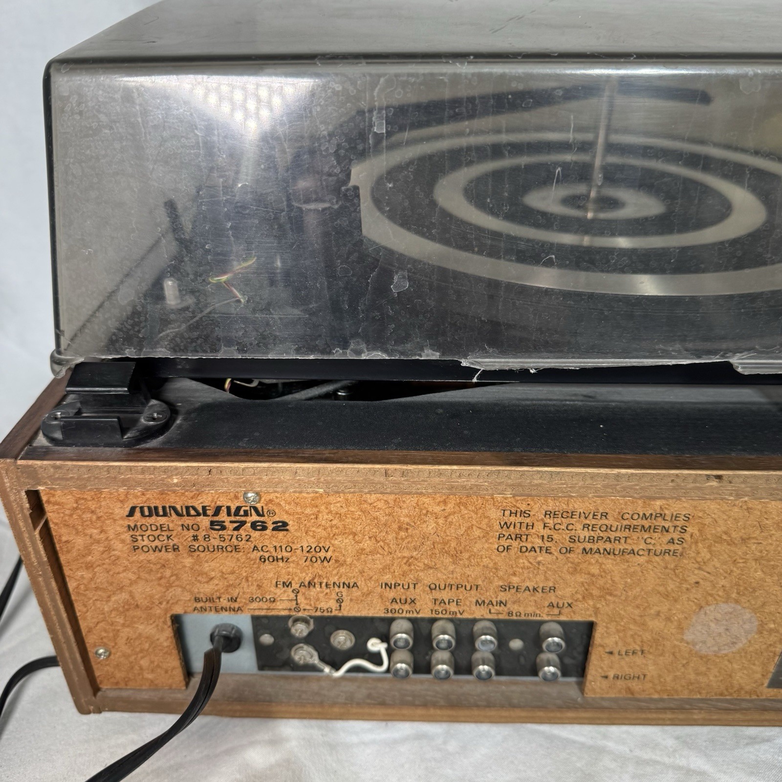 VTG Soundesign Turntable 8 Track Player Radio Record Player ~ TESTED FOR POWER ~