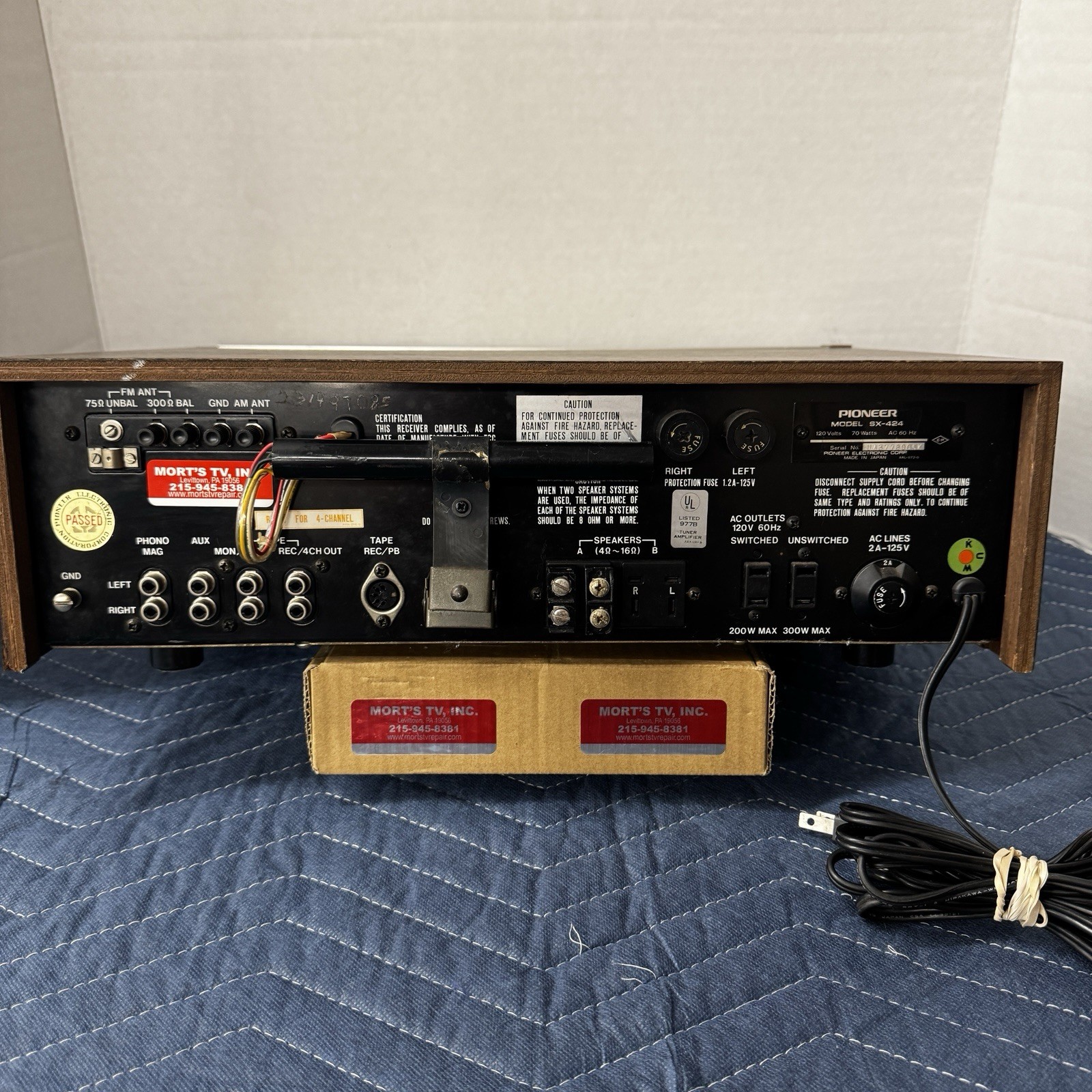 PIONEER SX-424 VINTAGE AM/FM STEREO RECEIVER – SERVICED – CLEANED – TESTED