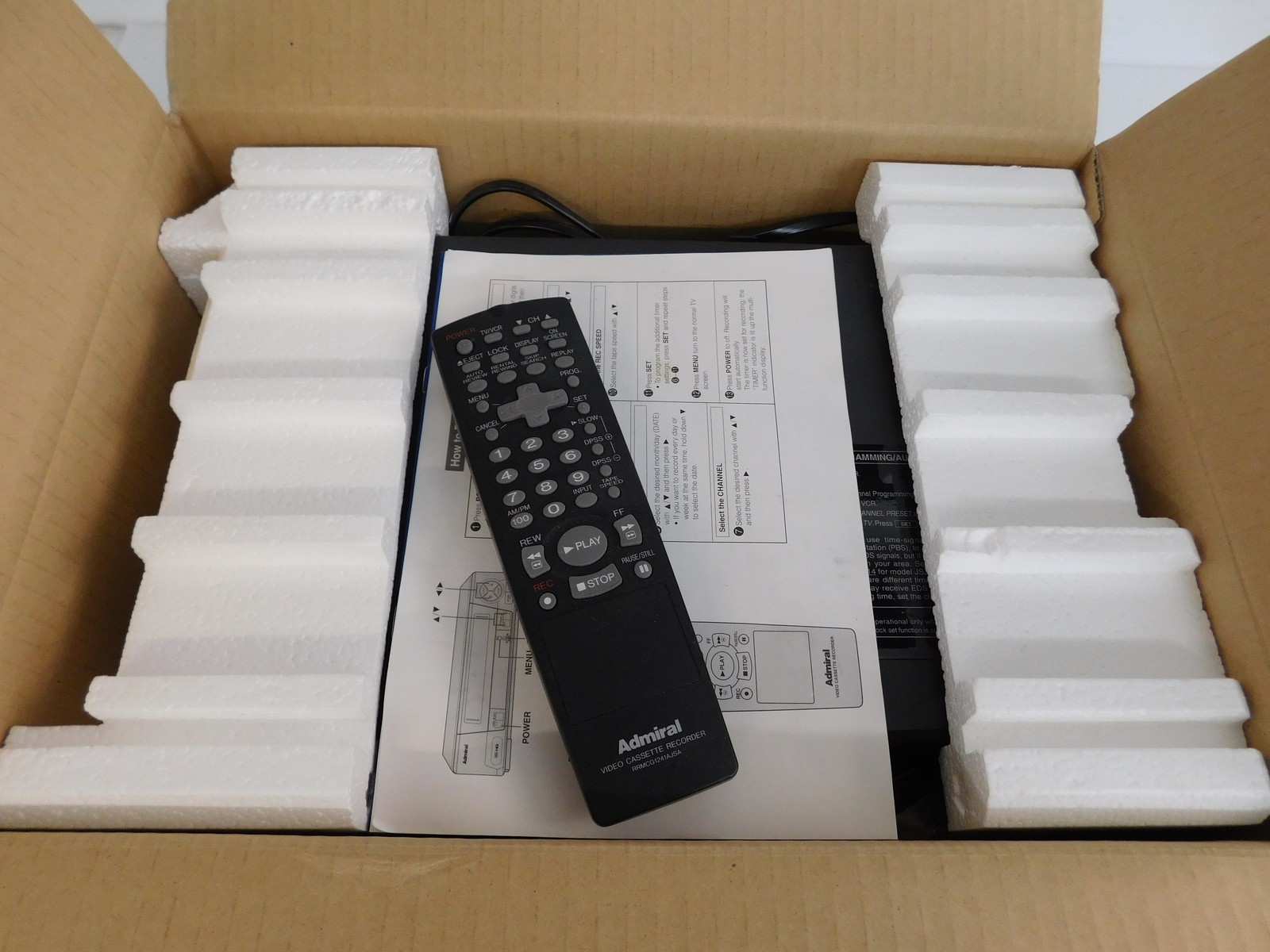 ADMIRAL VHS 4 HEAD VCR #2045400 Model JSJ20454 (JJS15)