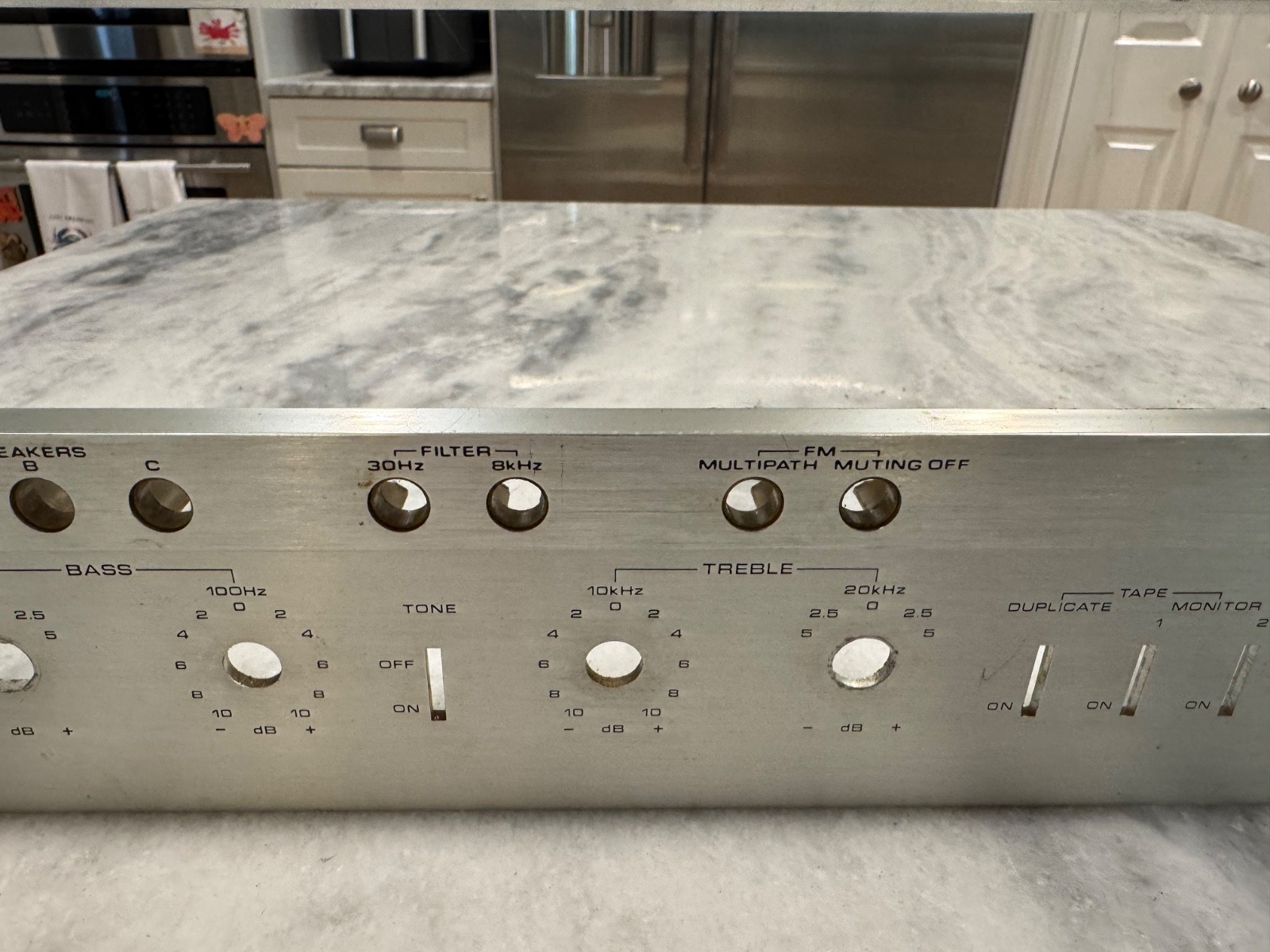 PIONEER SX-1250 PARTS OR REPAIR Faceplate No Glass Bent See Imagines Description