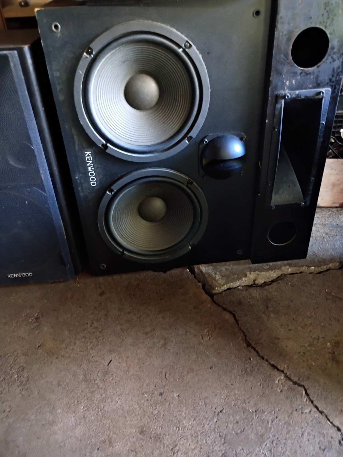 Two Vtg. Kenwood 4-Way Speakers