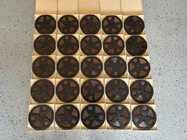 Bulk Lot of 25 Vintage 7″ Reel to Reel Blank Tape 1/4″ White Box 031 Made in USA