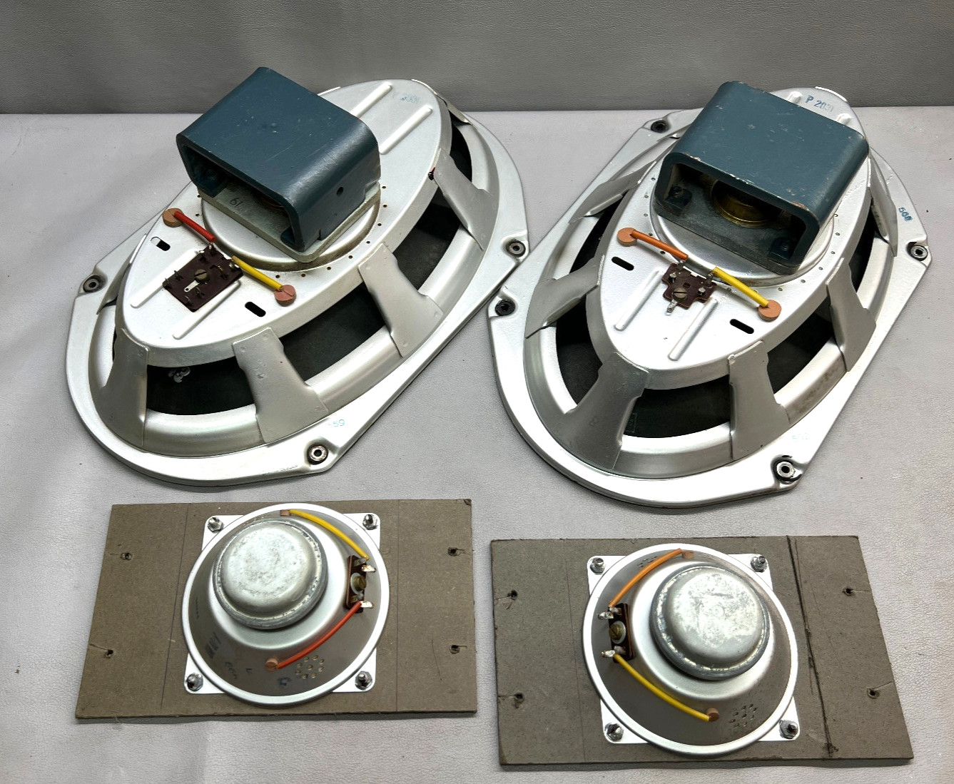 Pair Isophon / Telefunken Klangfilm Full Range Speakers 31cm w/Tweeters 10.5cm