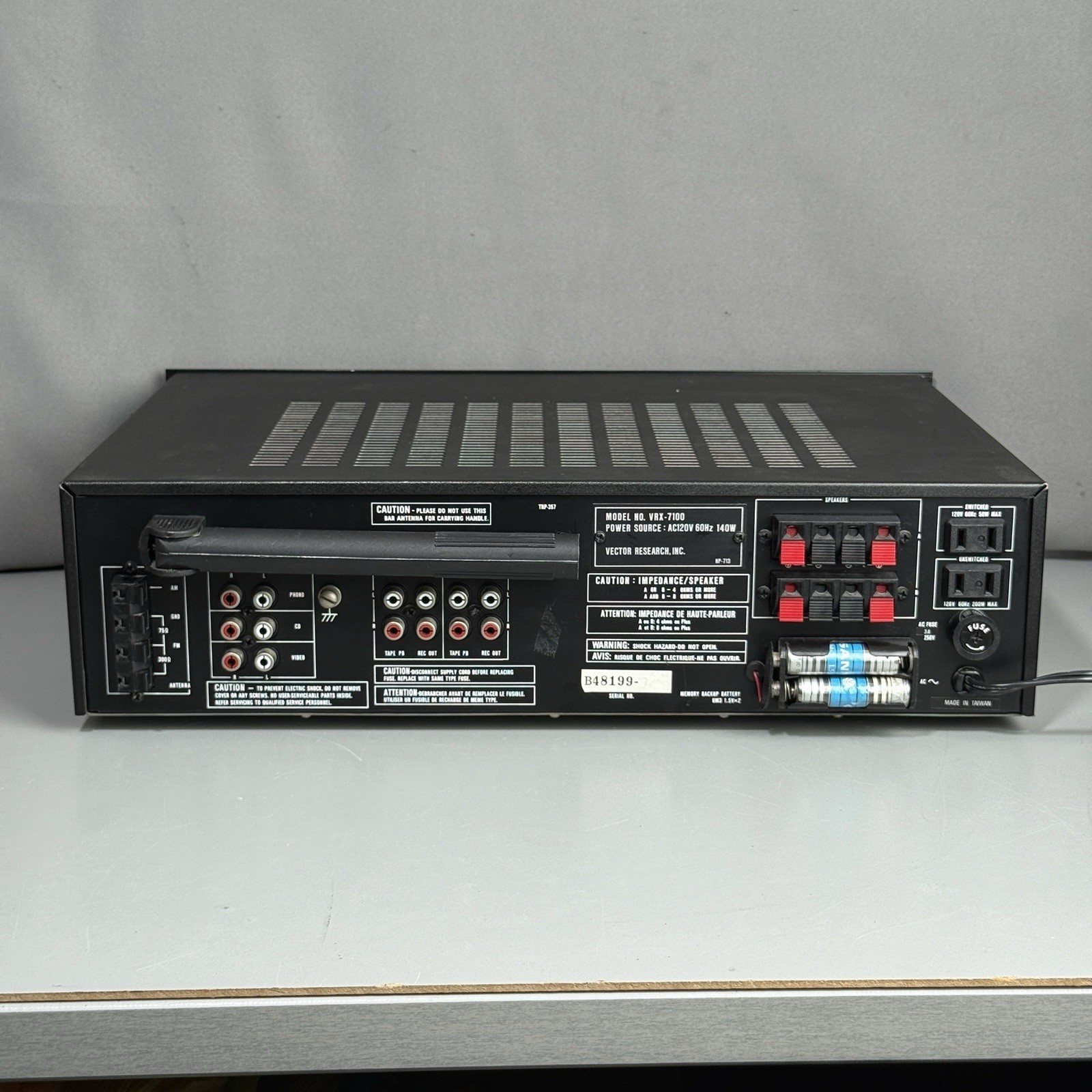 Vintage Vector Research VRX-7100 Quartz Synthesized Stereo Receiver – Tested