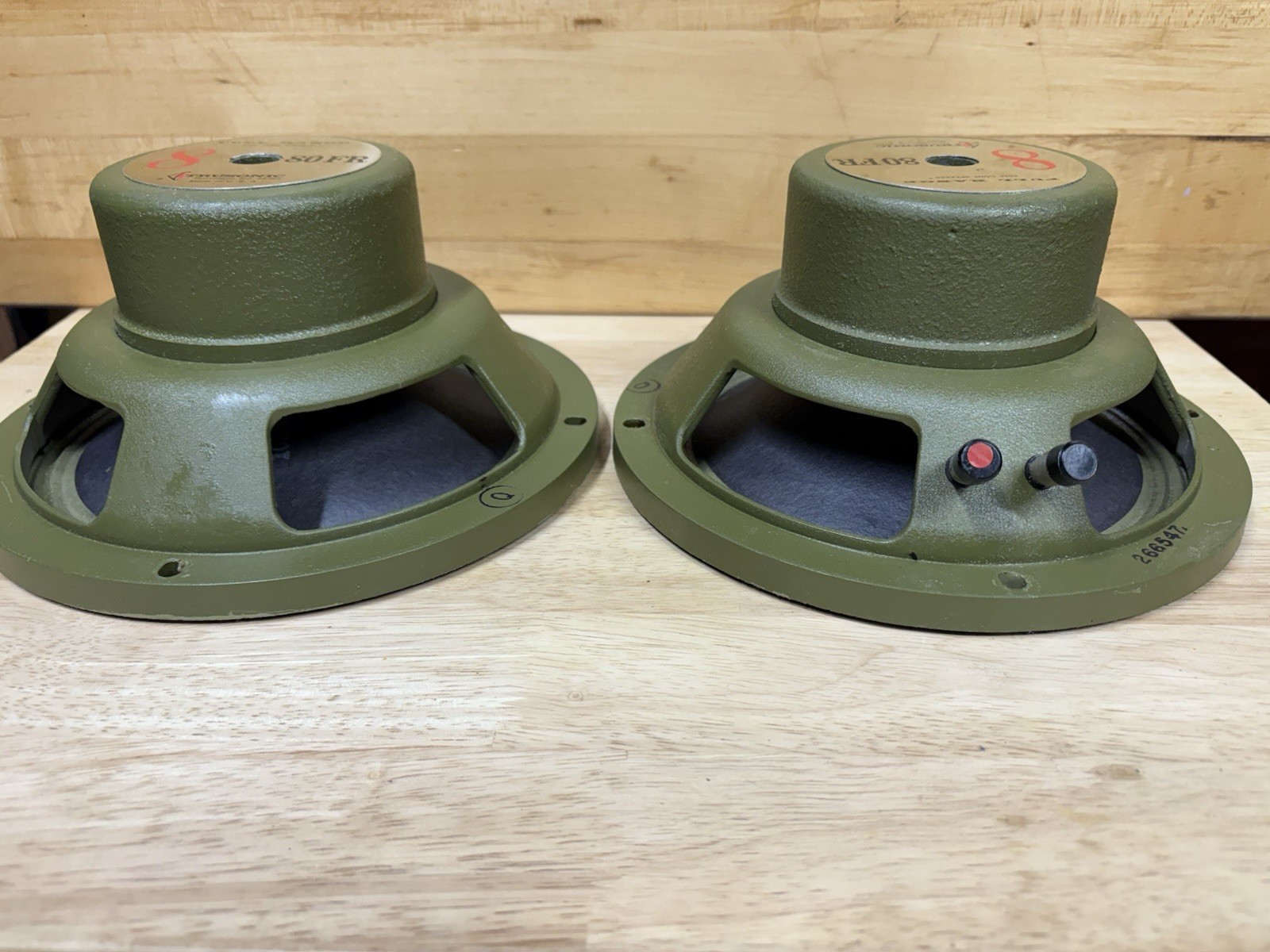 PAIR OF STEPHENS TRUSONIC 80FR 8″ FULL RANGE DRIVER- 6 Ohms- Great Condition