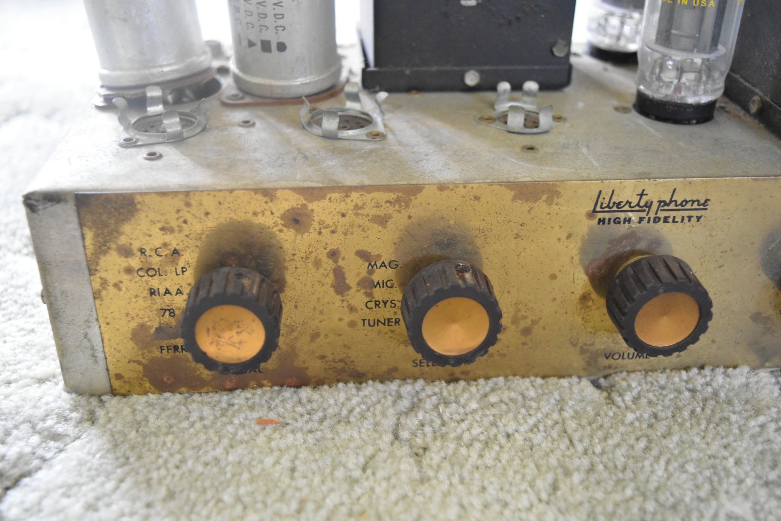 Vintage Liberty Phone High Fidelity Tube Amplifier – For Parts or Restoration