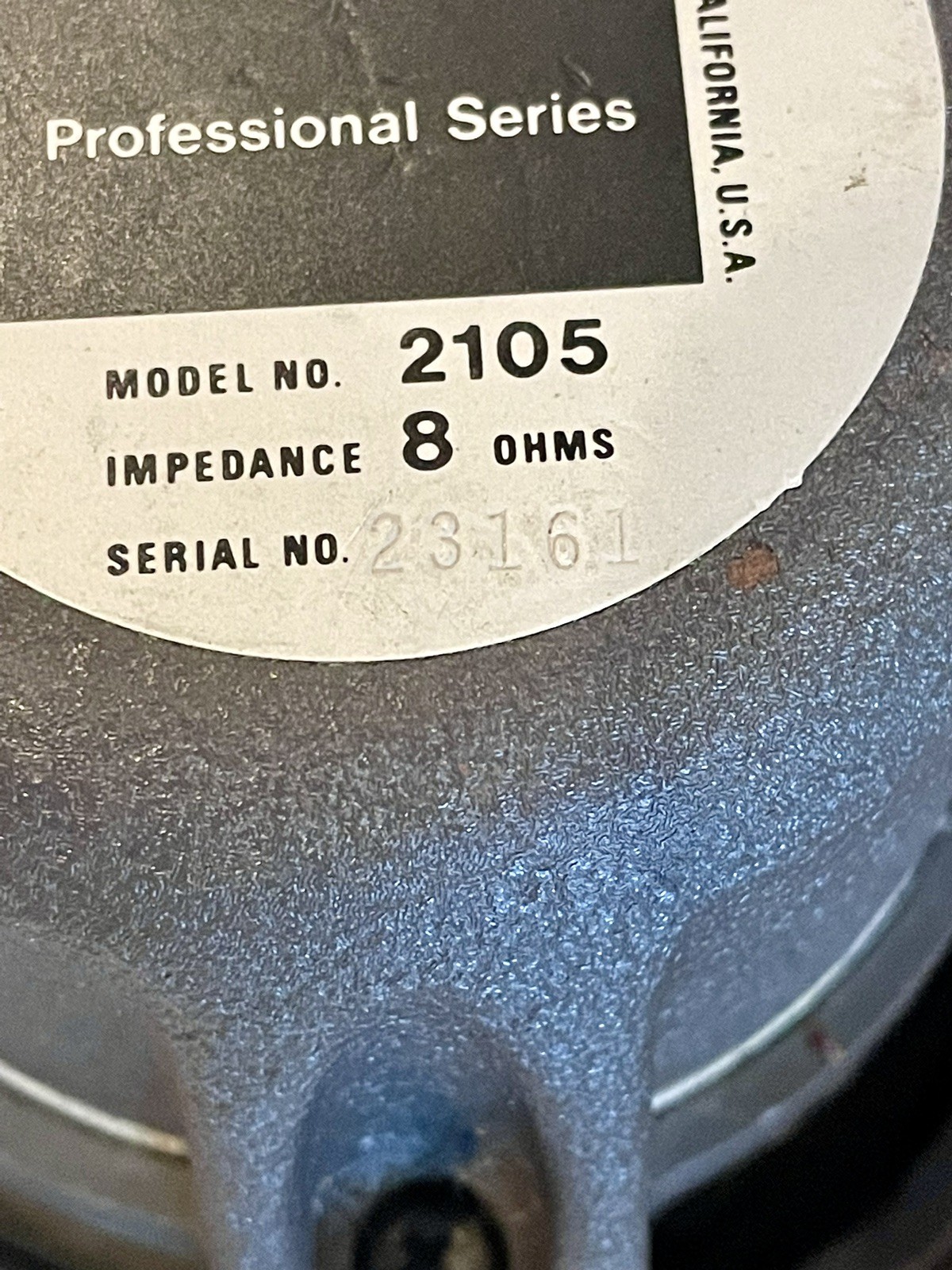 JBL 2105 8 Ohms Midrange speaker