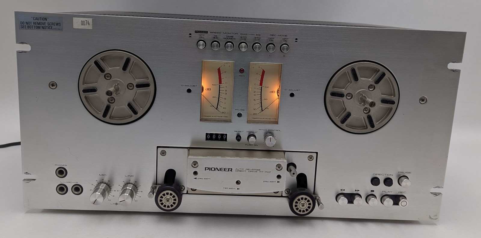 Vintage Pioneer RT-707 4-Track Stereo Reel to Reel Tape Deck Recorder – Serviced