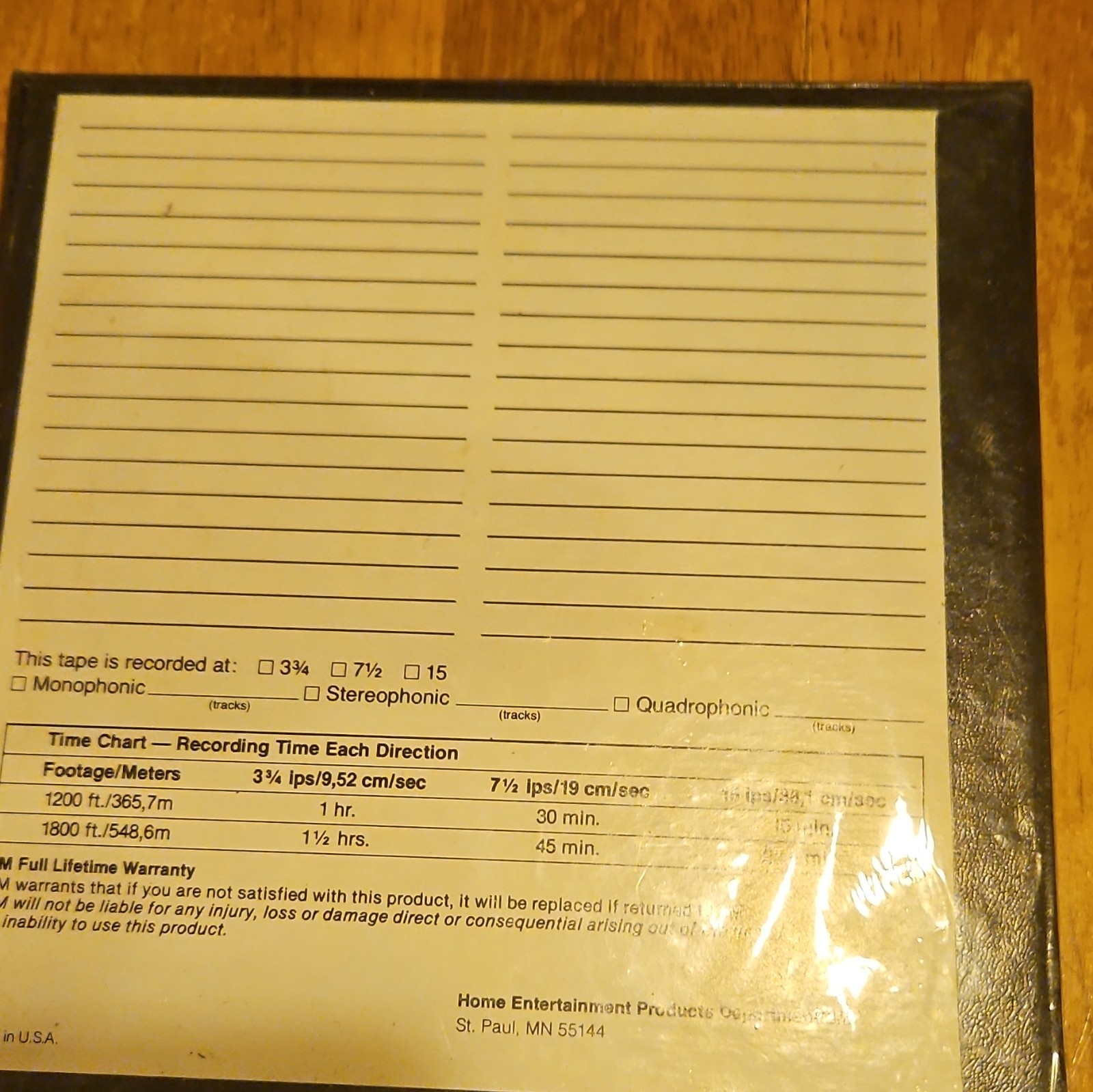 Scotch 207 3M Reel-to-Reel Recording Tape, 1800 ft (548.6 m)