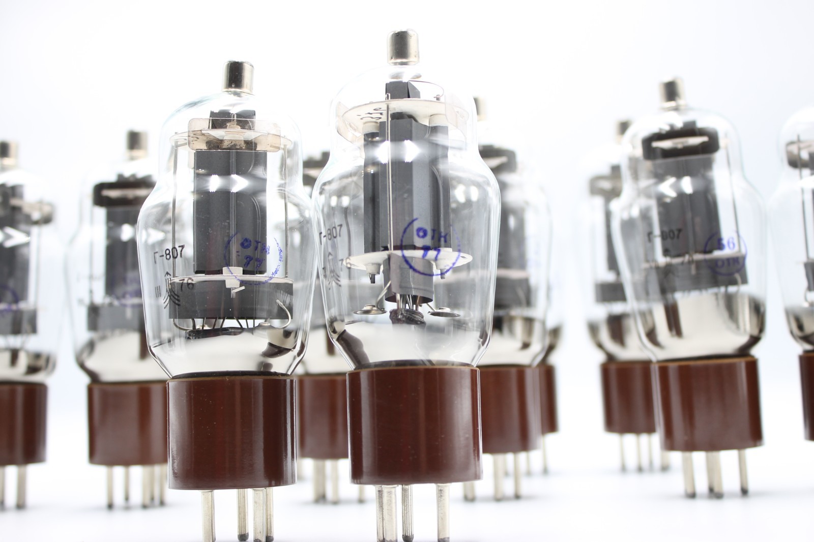 2 PCS G-807 / VT-100 / QE06/50 / 6BG6G. Generator Beam Tetrode.Brown Base.NOS.