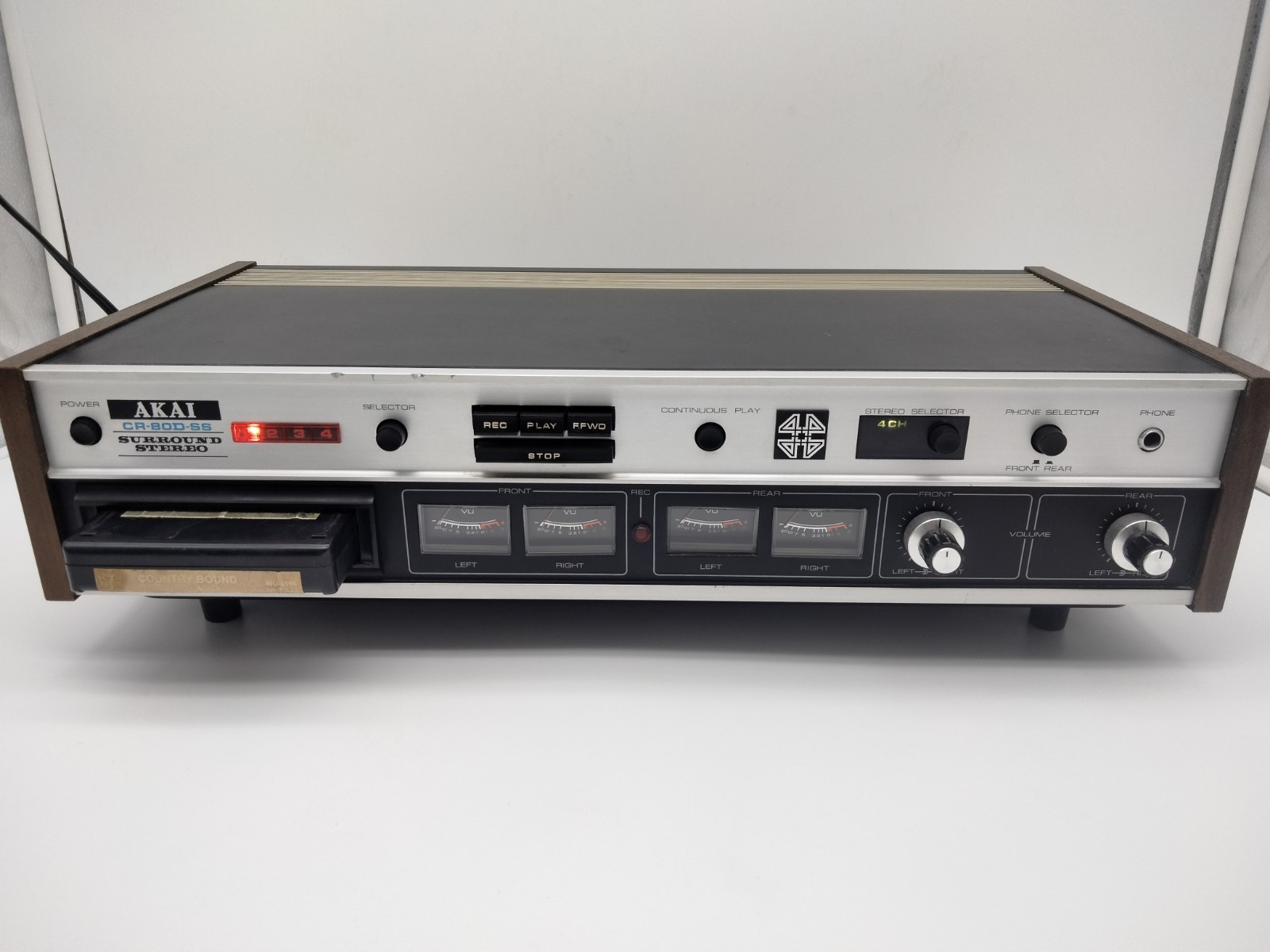 Akai CR-80D-SS Quadraphonic 8-Track Player and Recorder Dead L/R Channel