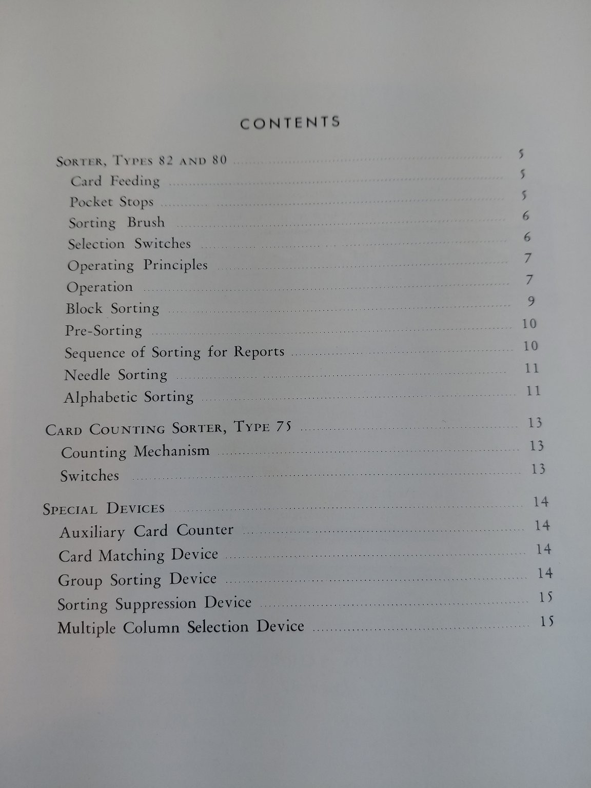 IBM Manual of Operation 82-80-75 Sorters 1953 Vintage Paperback