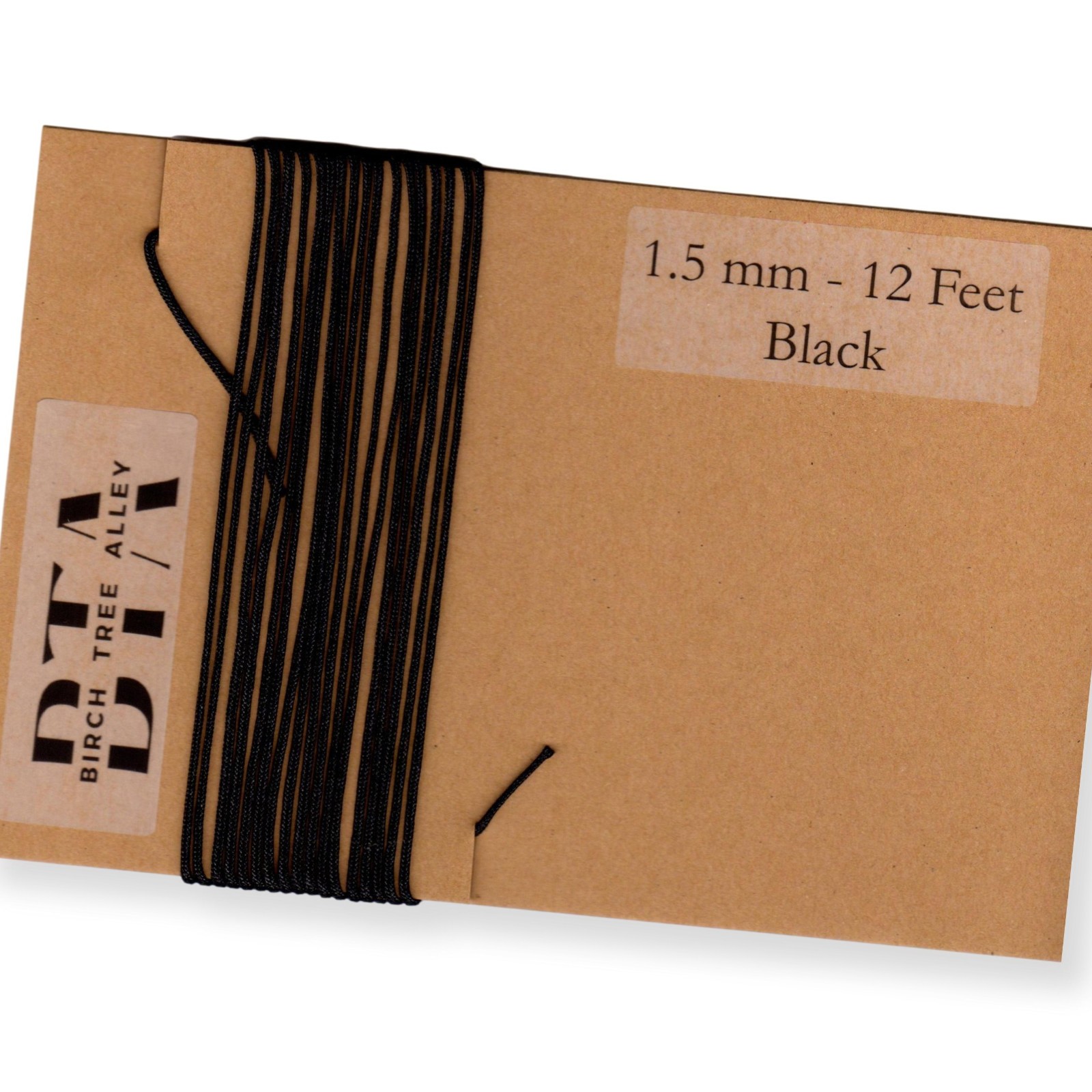 12 Ft Dial Cord String (144″) BRAIDED 1.5mm BLACK for Vintage Tube Radio Tuner