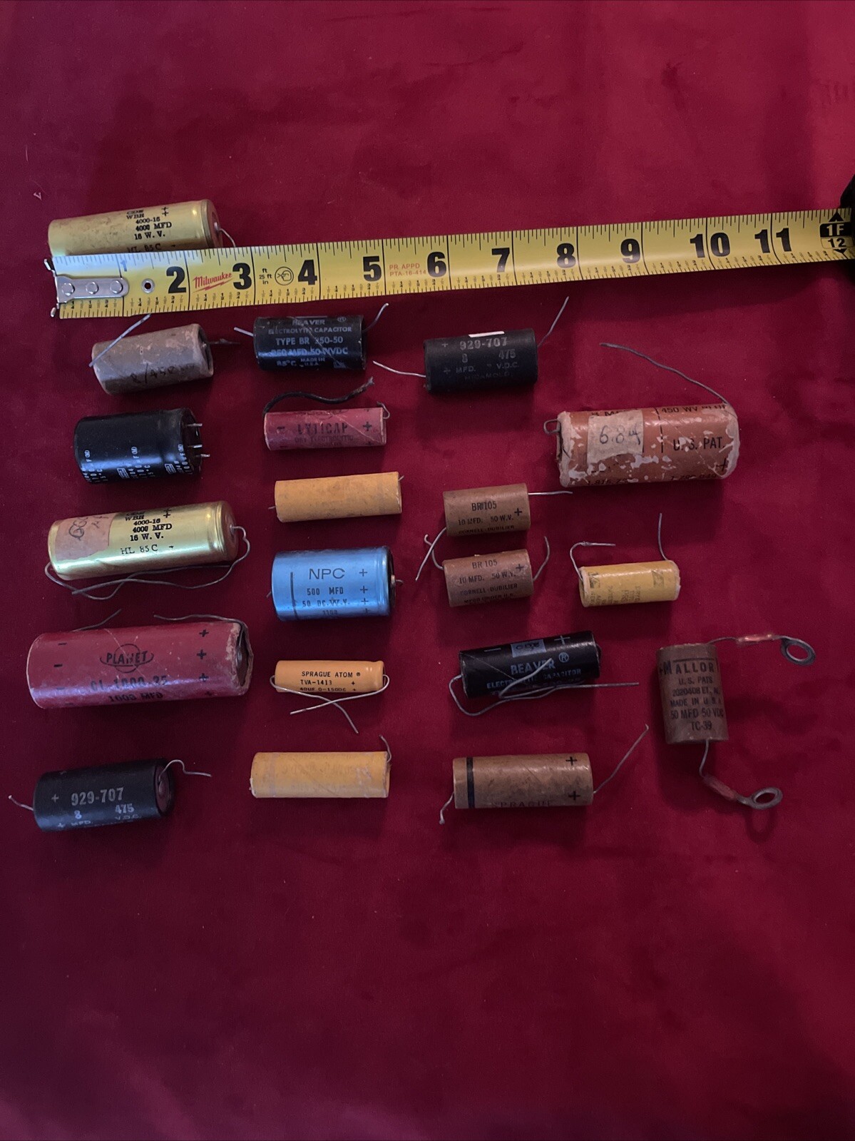 20 pcs Very Rare Hard To Find Vintage Capacitors Beaver, Mallory, NPC Fender prt