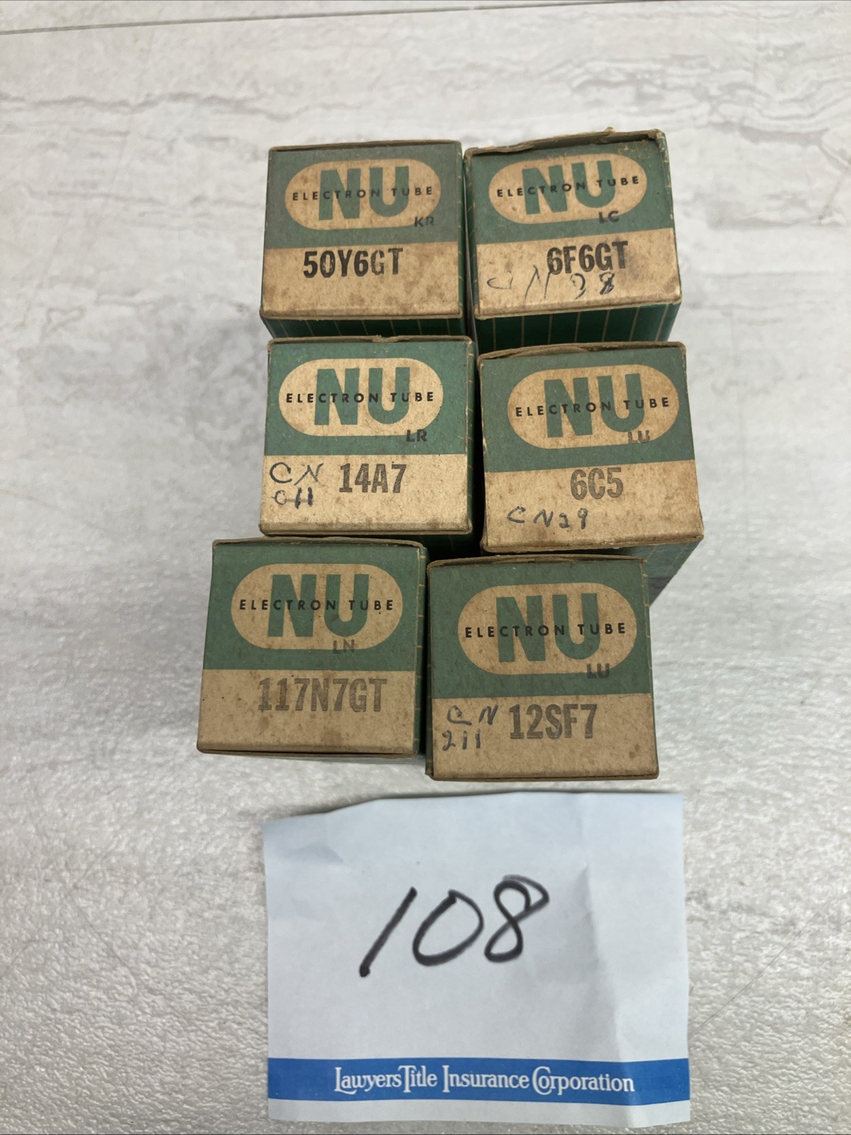 NU National Union Electron Tubes Original Box various tube #s LOT #108
