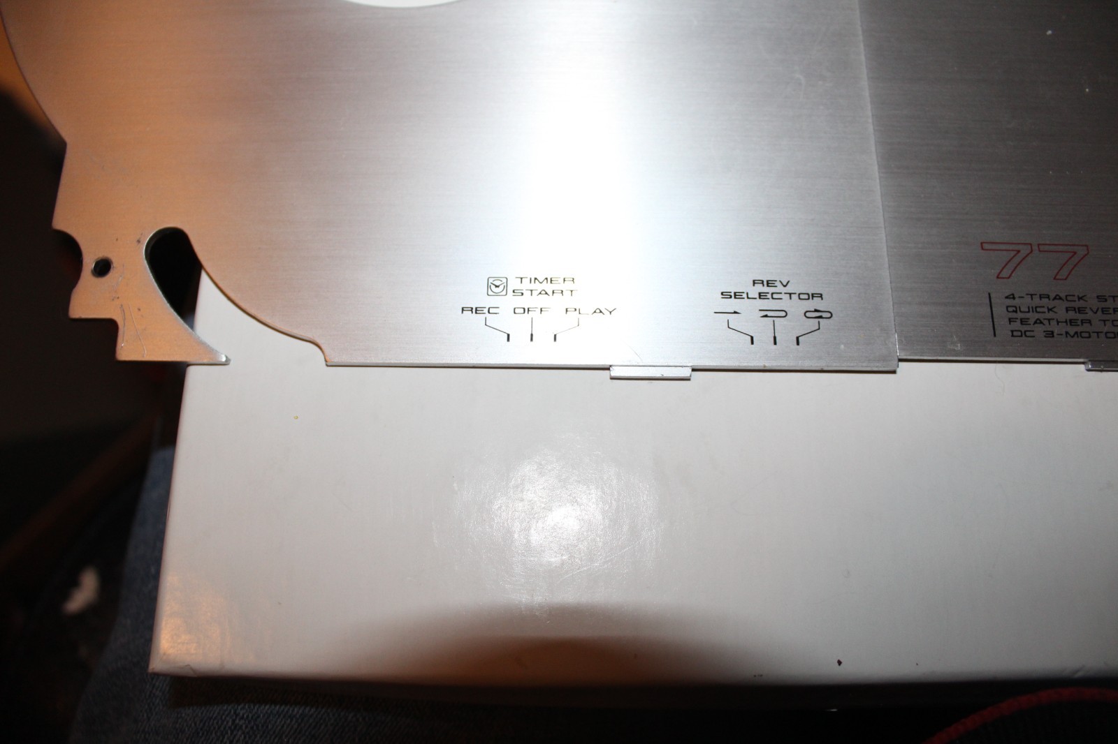 akai gx-77 reel to reel tape recorder face plates left and right.