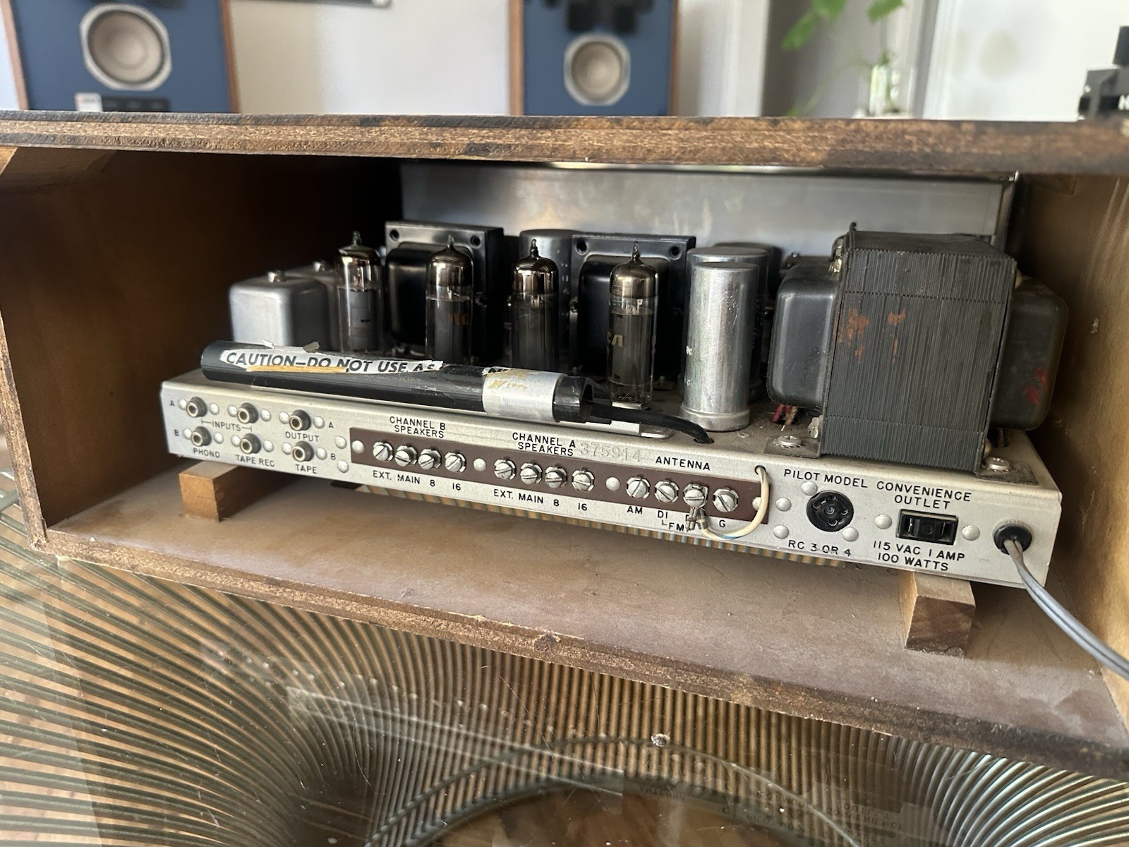 Pilot R-303 Tube Amplifier Receiver EL84 12ax7 Tubes Works/needs Service Rare!
