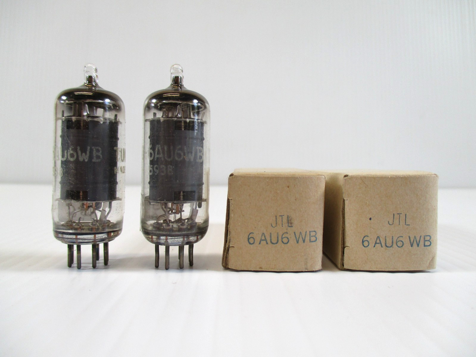Pair of Tung Sol JTL 6AU6WB Vacuum Tubes Ruggedized TV-7 Tested NOS NIB
