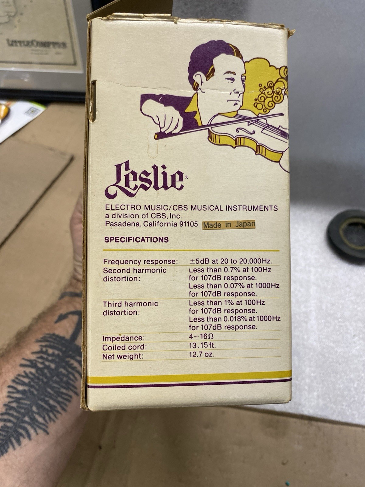 Vintage Leslie W2 Stereophones High Fidelity Headphones With Box