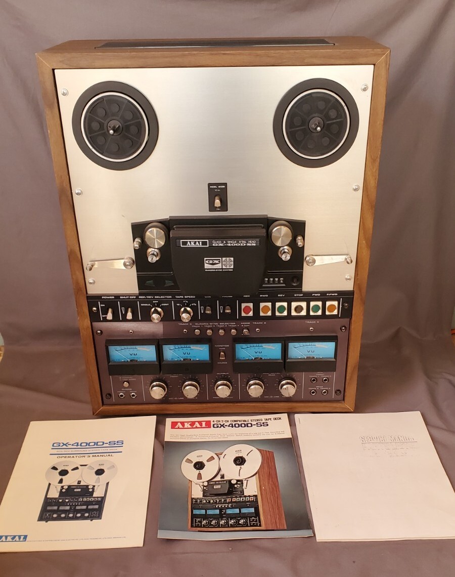 AKAI GX-400DSS Reel-to-Reel Stereo Tape Deck W/RC-17 Remote Control, EUC, TESTED