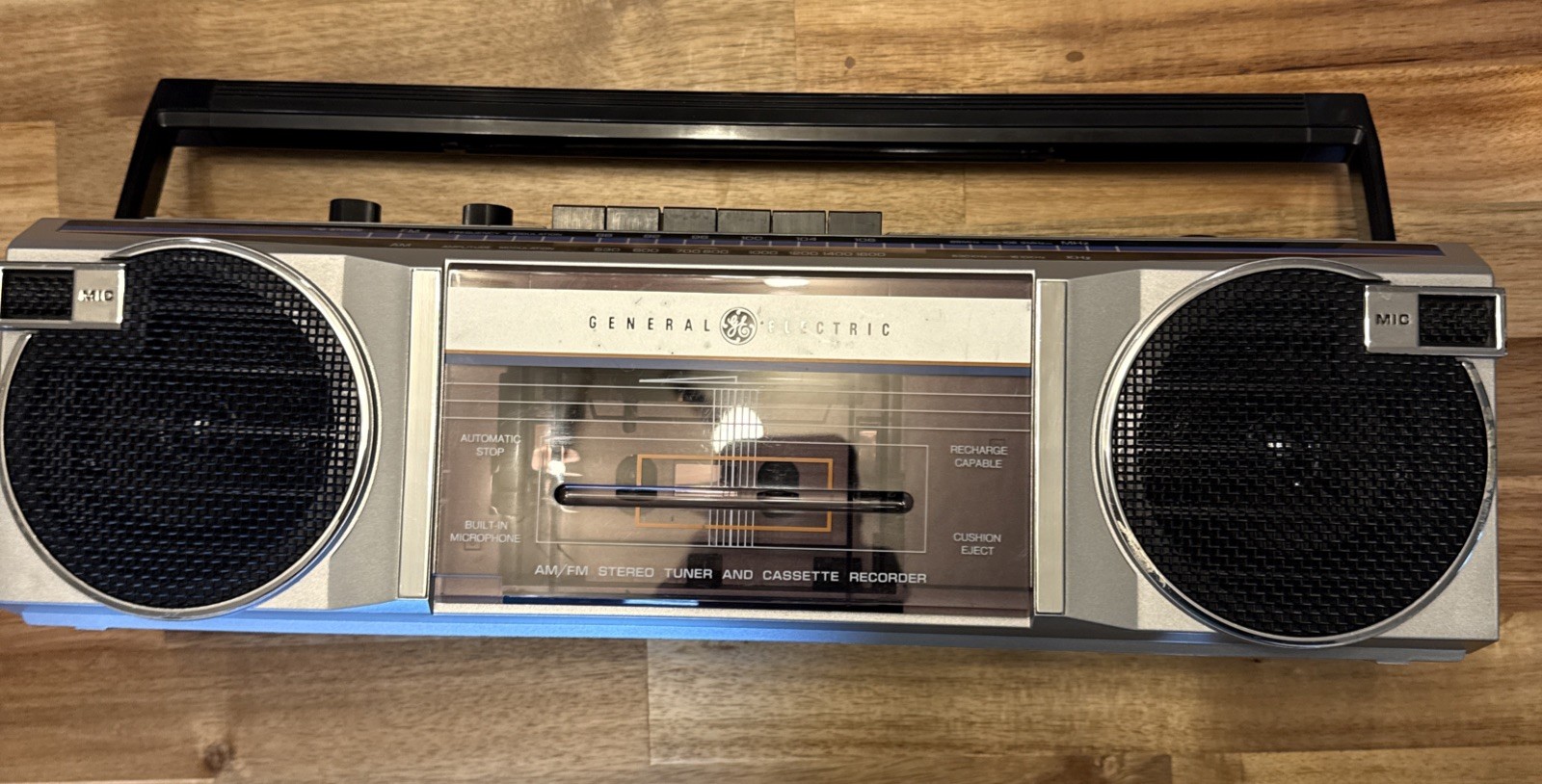 General Electric 3-5623a AM/FM Portable Radio Cassette Player Recorder -TESTED