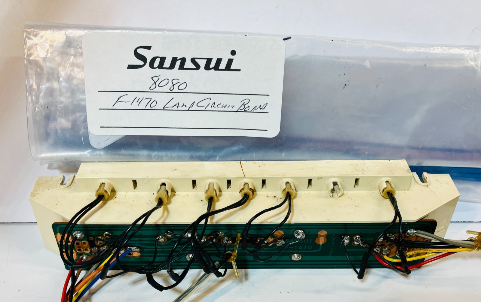 Sansui 8080 Receiver Parting Out F-1470 Light circuit board with housing
