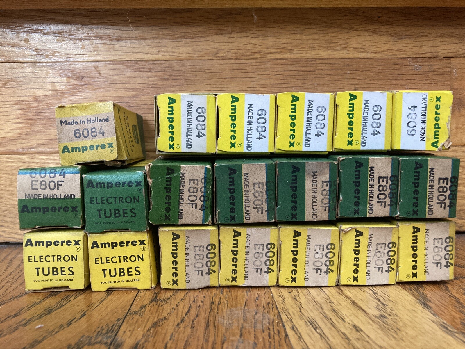 NOS Amperex “PQ” E80F 6084 Tube Gold Pin Vintage