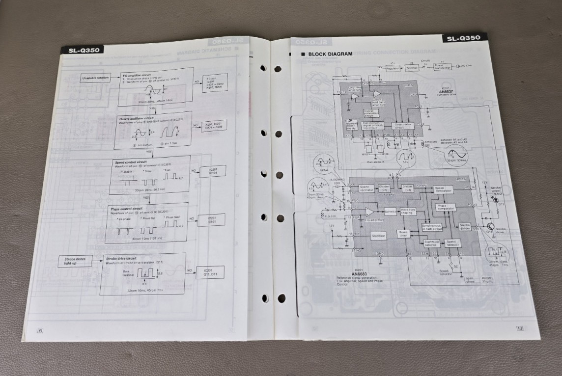 Technics SL-Q350 Turntable Service Manual D-4378