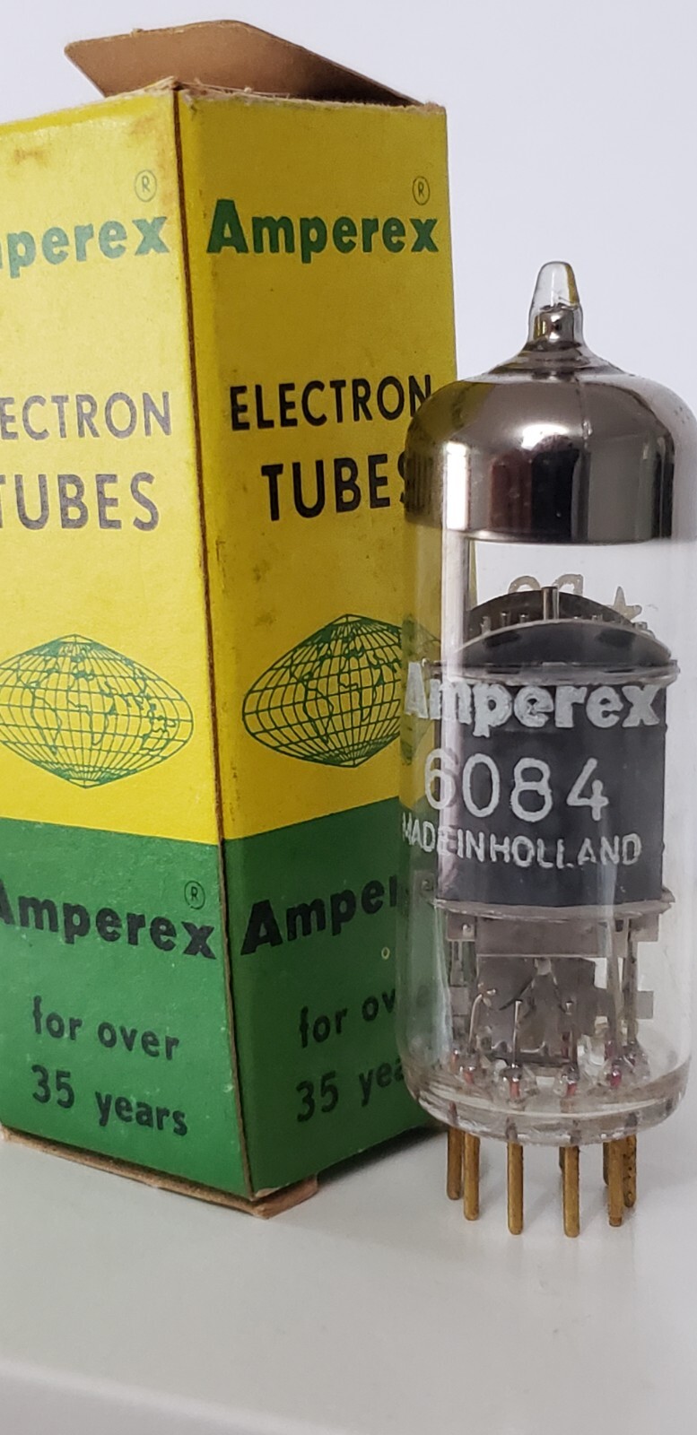 1 Super Nice Amperex 6084 E80F Premium Quality Gold Pin Tube NOS Amplitrex 105%