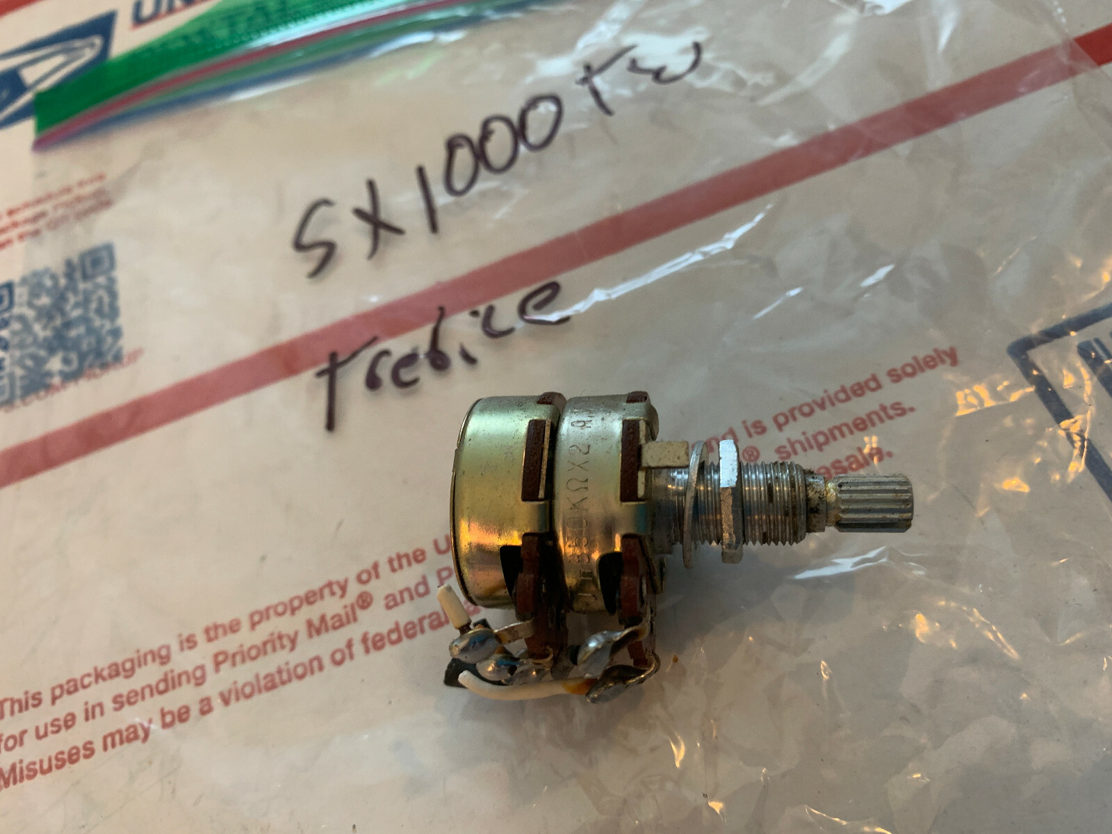 Pioneer SX-1000TW Stereo Receiver Parting Out Treble Potentiometer