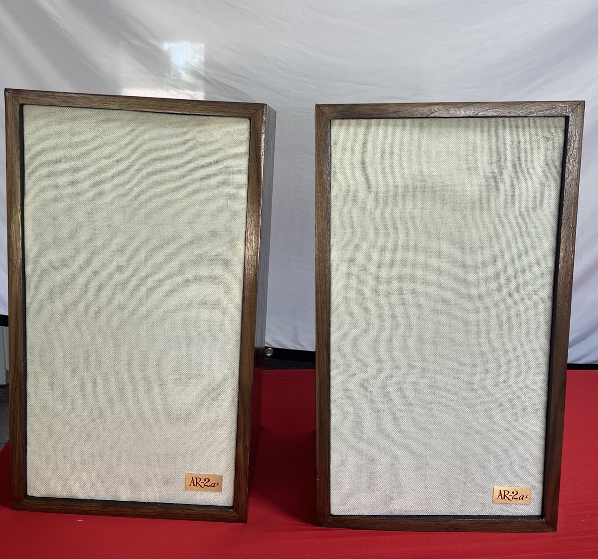 Acoustic Research AR2AX Speakers Pots Professionally Replaced Walnut Veneer