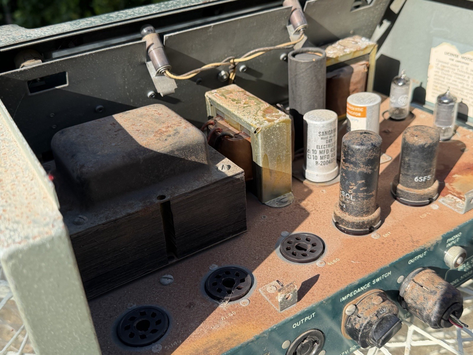 1950s Bell Sound Systems 3725B Vacuum Tube Amplifier PARTS/REPAIR