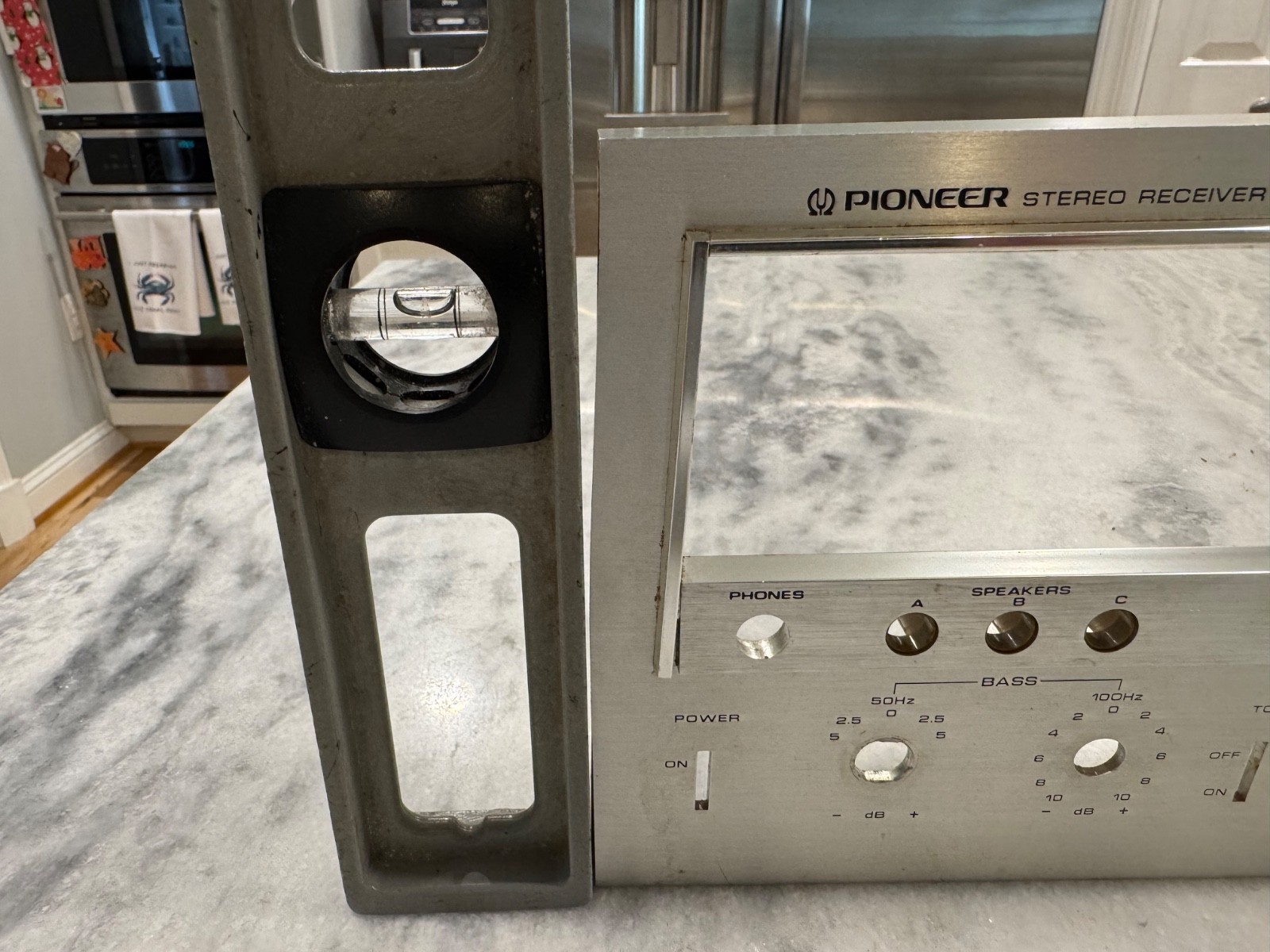 PIONEER SX-1250 PARTS OR REPAIR Faceplate No Glass Bent See Imagines Description