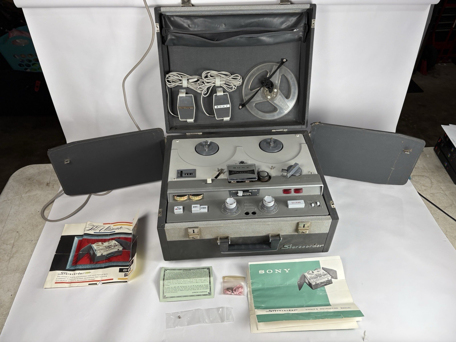 Sony Superscope Sterecorder Model 300 Tape Recorder Reel To Reel