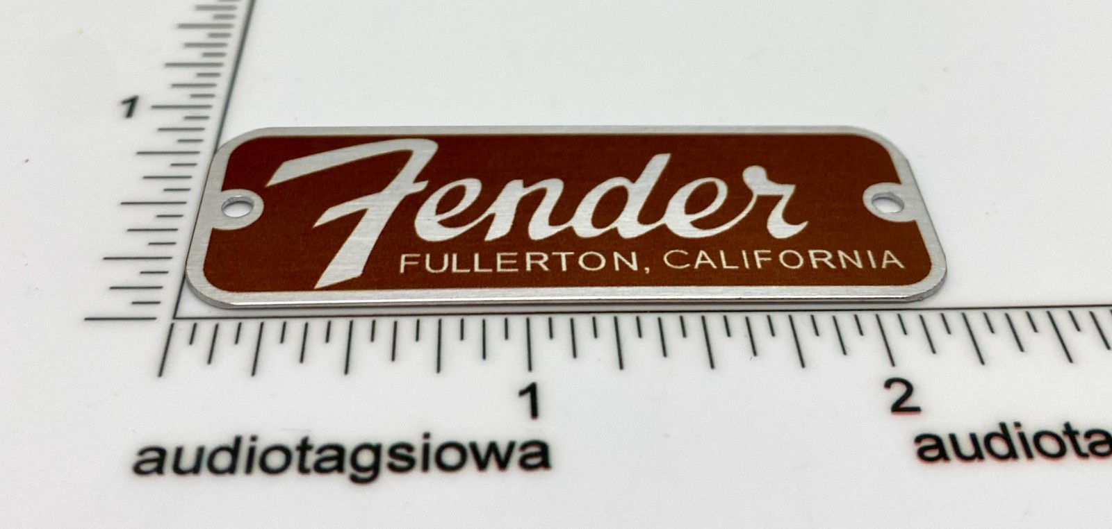 Fender 5f1a Champ Fullerton California Badge Custom Made Silver Aluminum &screws