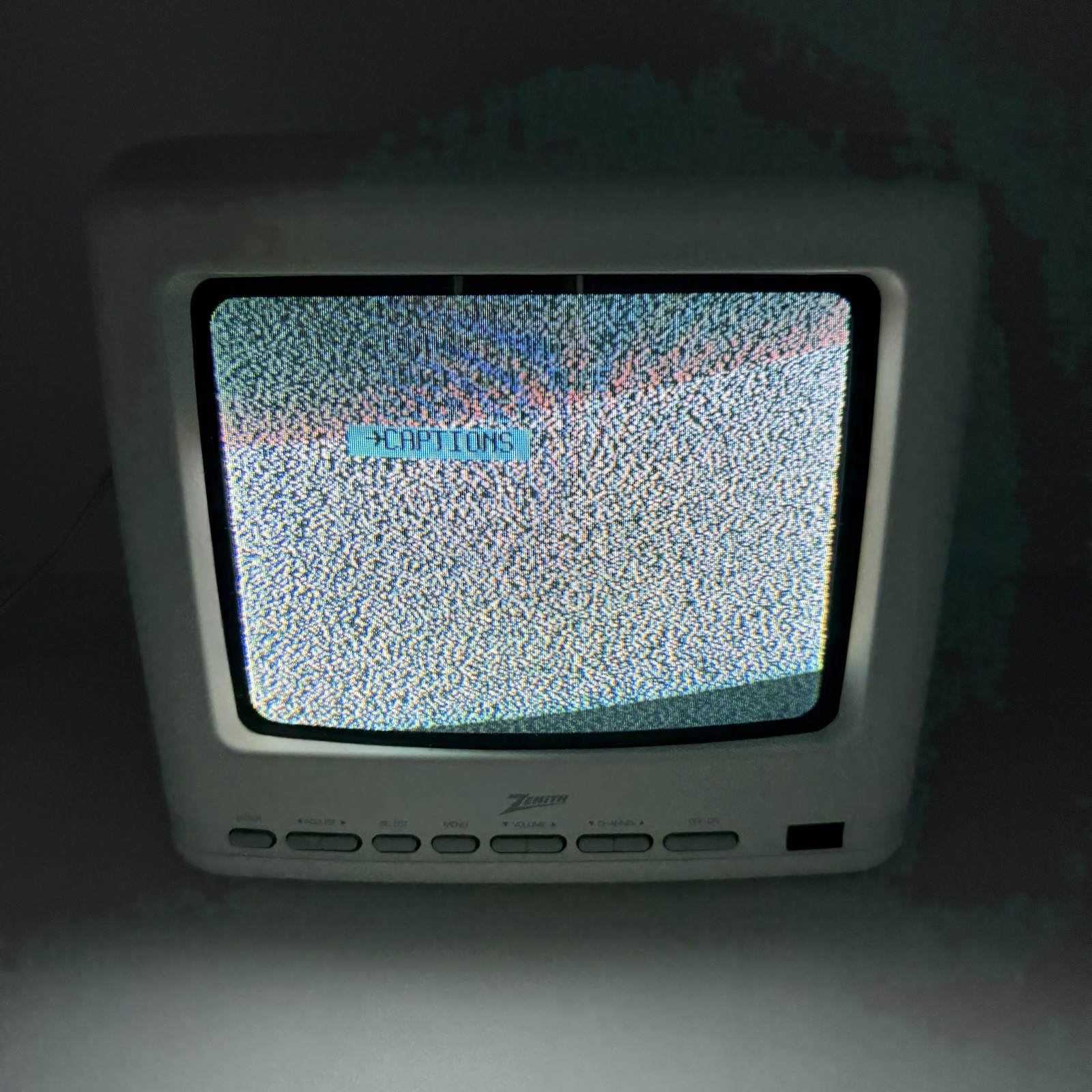 Zenith 9” CRT Color TV SL0953X Power Cable Gaming Tested No Remote Coaxial READ