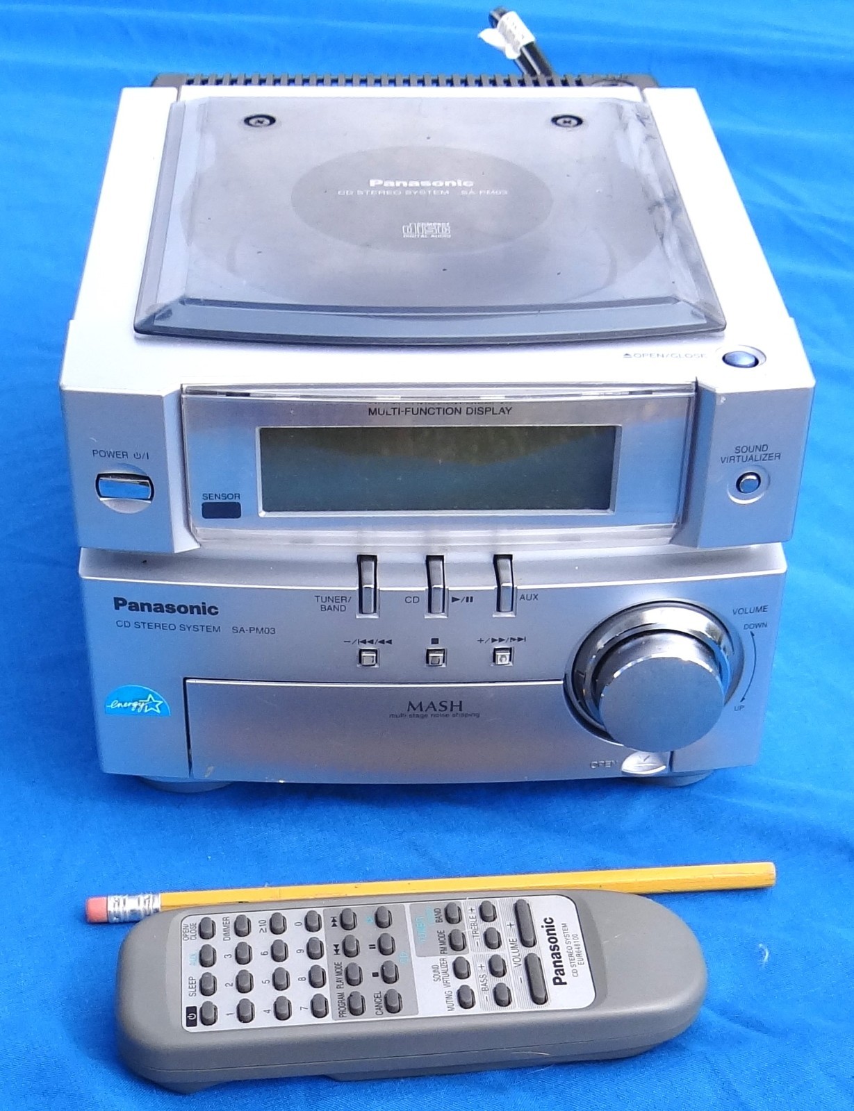 Panasonic AM/FM CD Stereo System SA-PM03 Cleaned/Inspected/TESTED Works Perfect