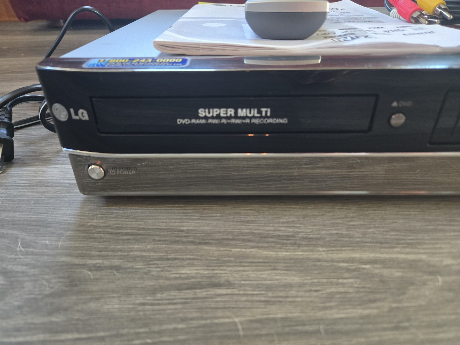 LG RC199H Super Multi DVD VCR Combo Player Recorder with Remote Manual And Cord