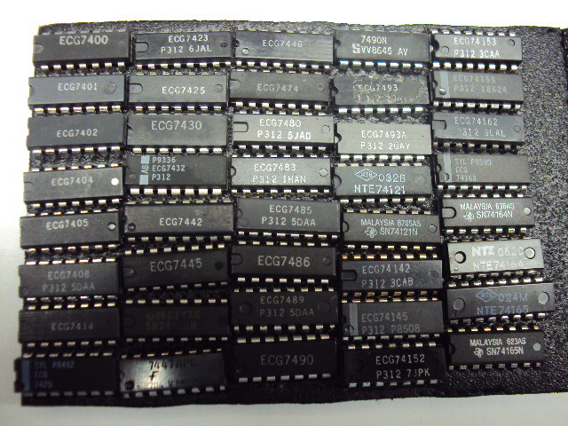7400 TTL Integrated Circuit. NOS 48 Piece Lot ECG,NTE,MALAYSIA Read More Below
