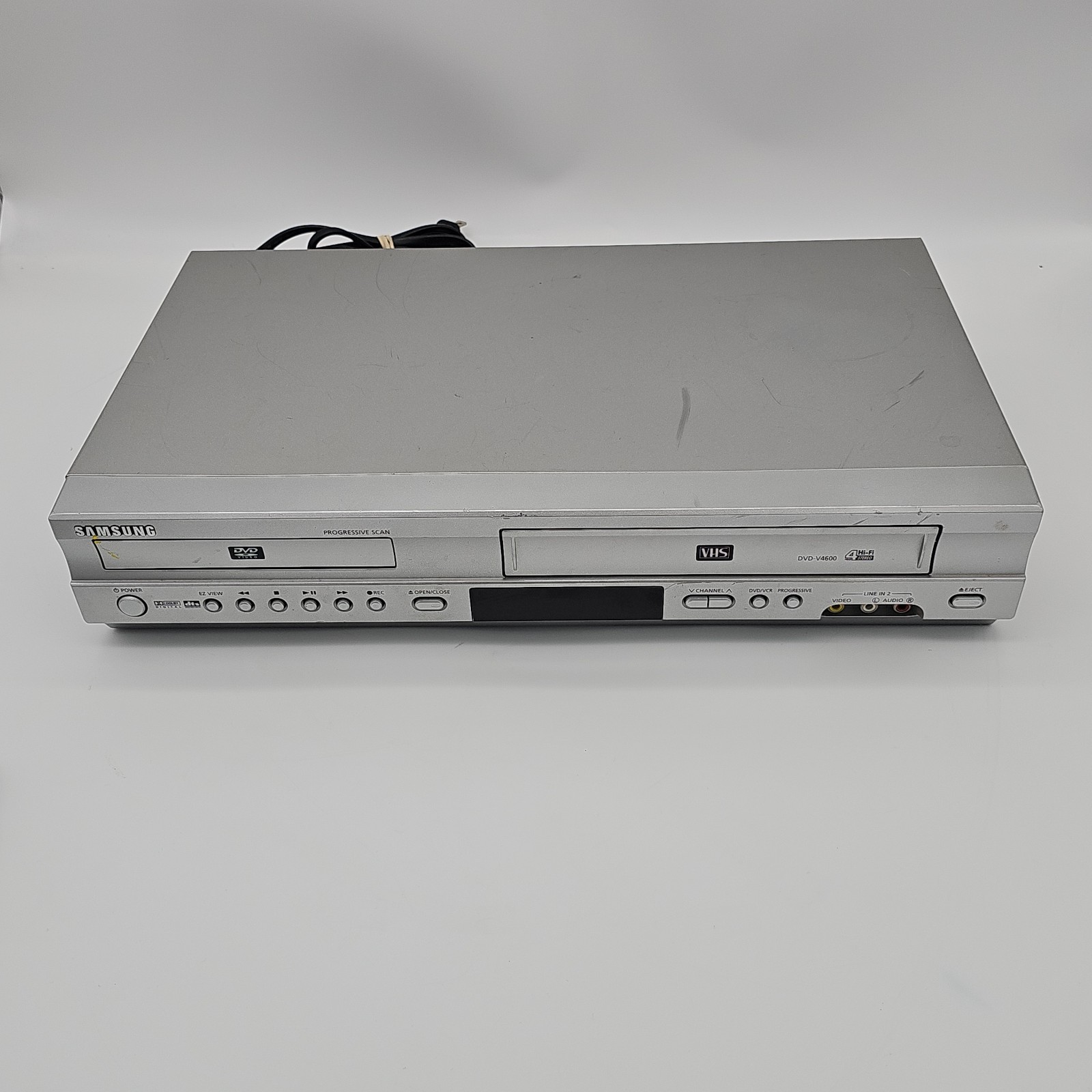 Samsung DVD-V4600 DVD VCR Combo – VHS Tested & Working Reads CDs Not DVDs AS IS