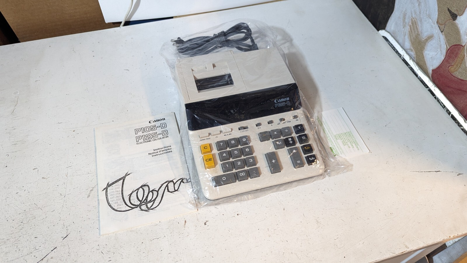 Vintage Canon Calculator and Printer P125-D Brand New Display 10 Digit