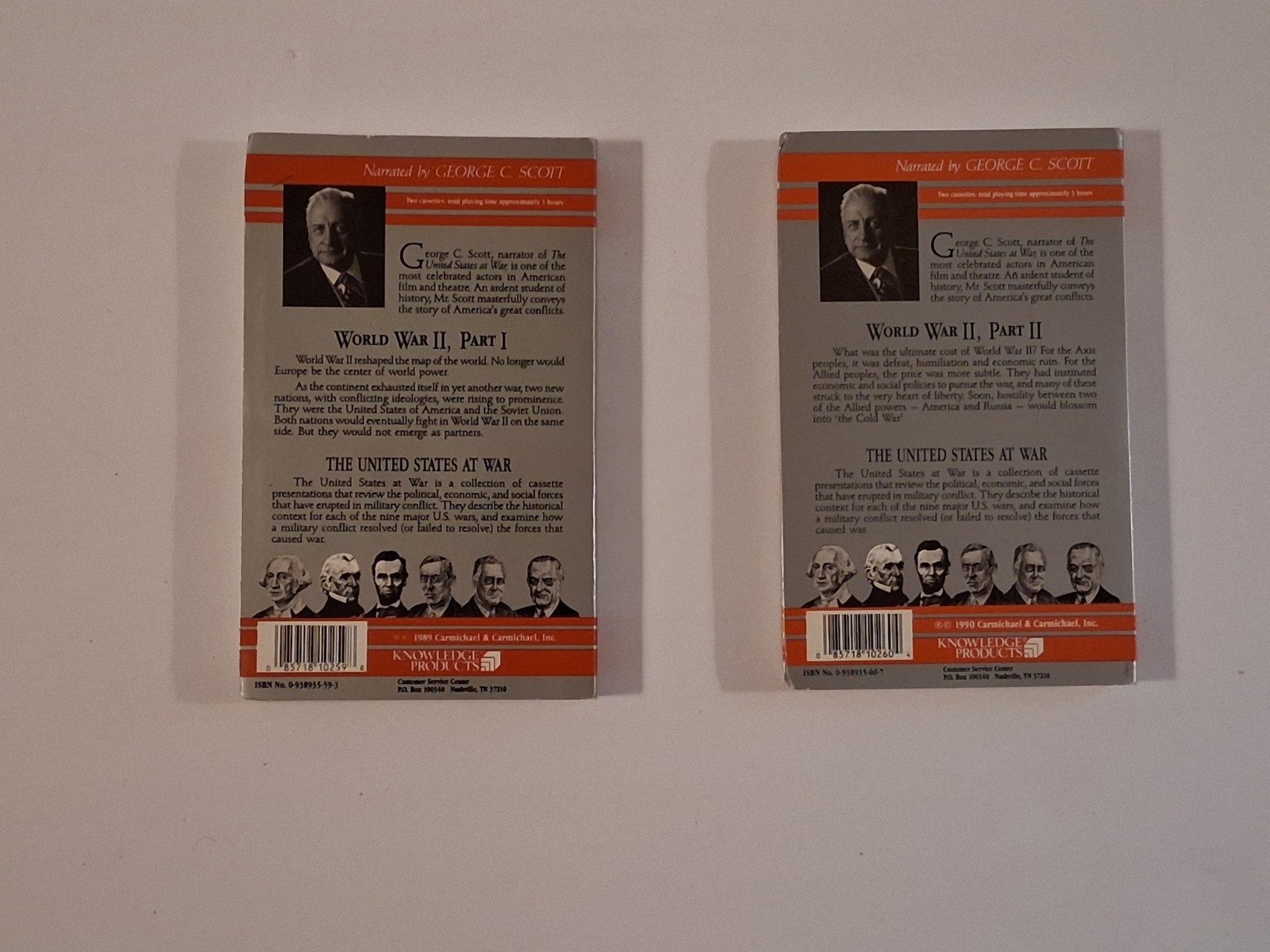 Vintage Cassettes – The Audio Classics Series: The United States At War Lot Of 8