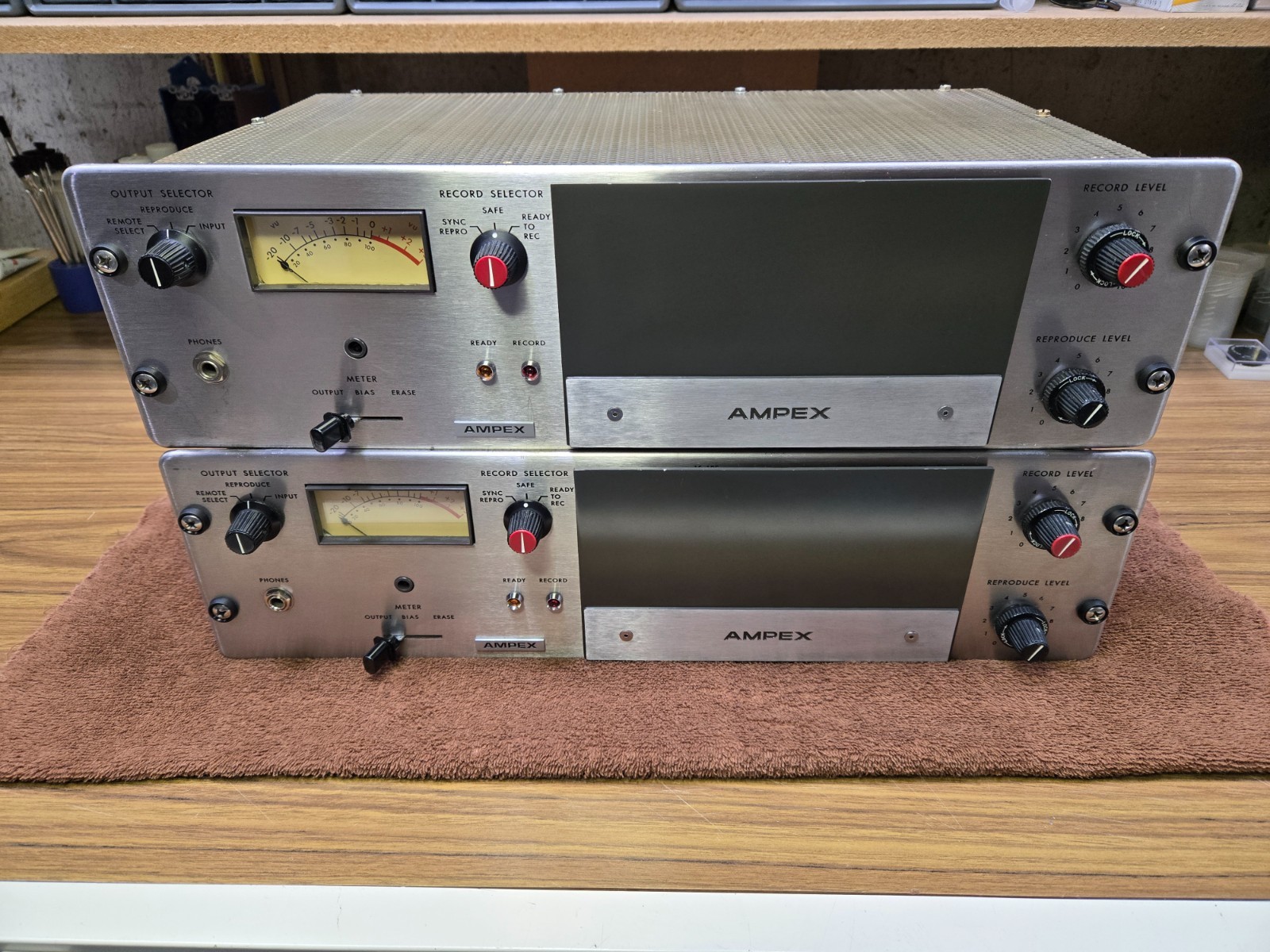 PAIR Ampex MR70 channel amplifiers | Fully Rebuilt by Purple Audio