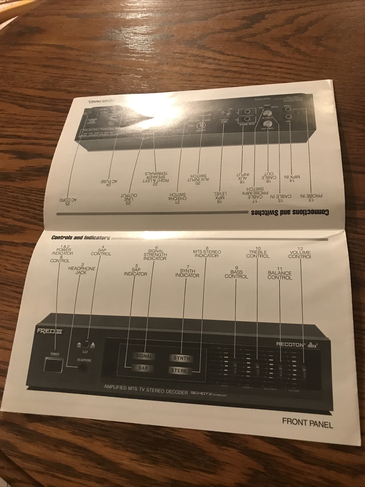 recoton f.r.e.d. 3 manual installation instructions 80s 1986