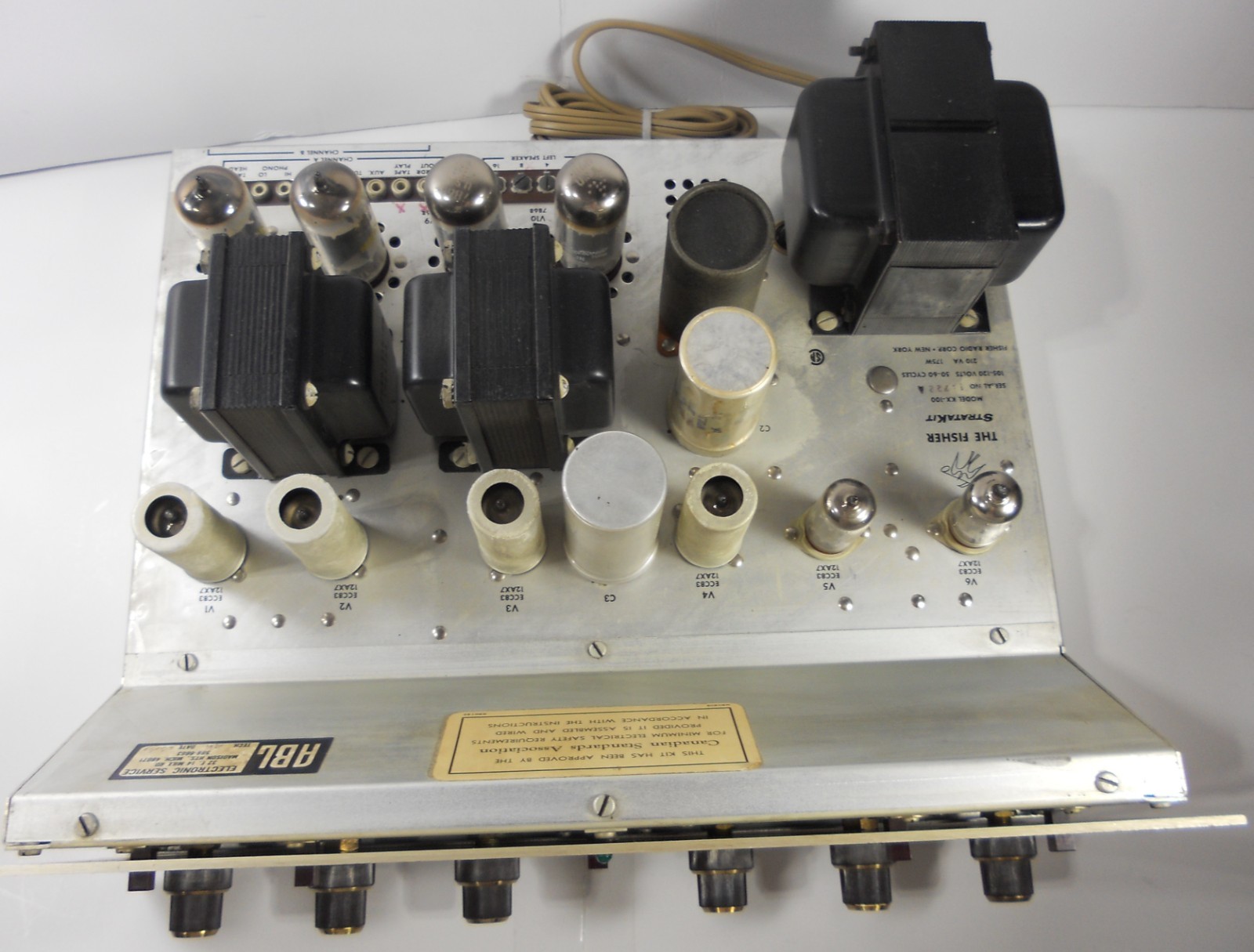 Fisher KX-100 Stereo Master Control Tube Amplifier Working w/ Original Manual