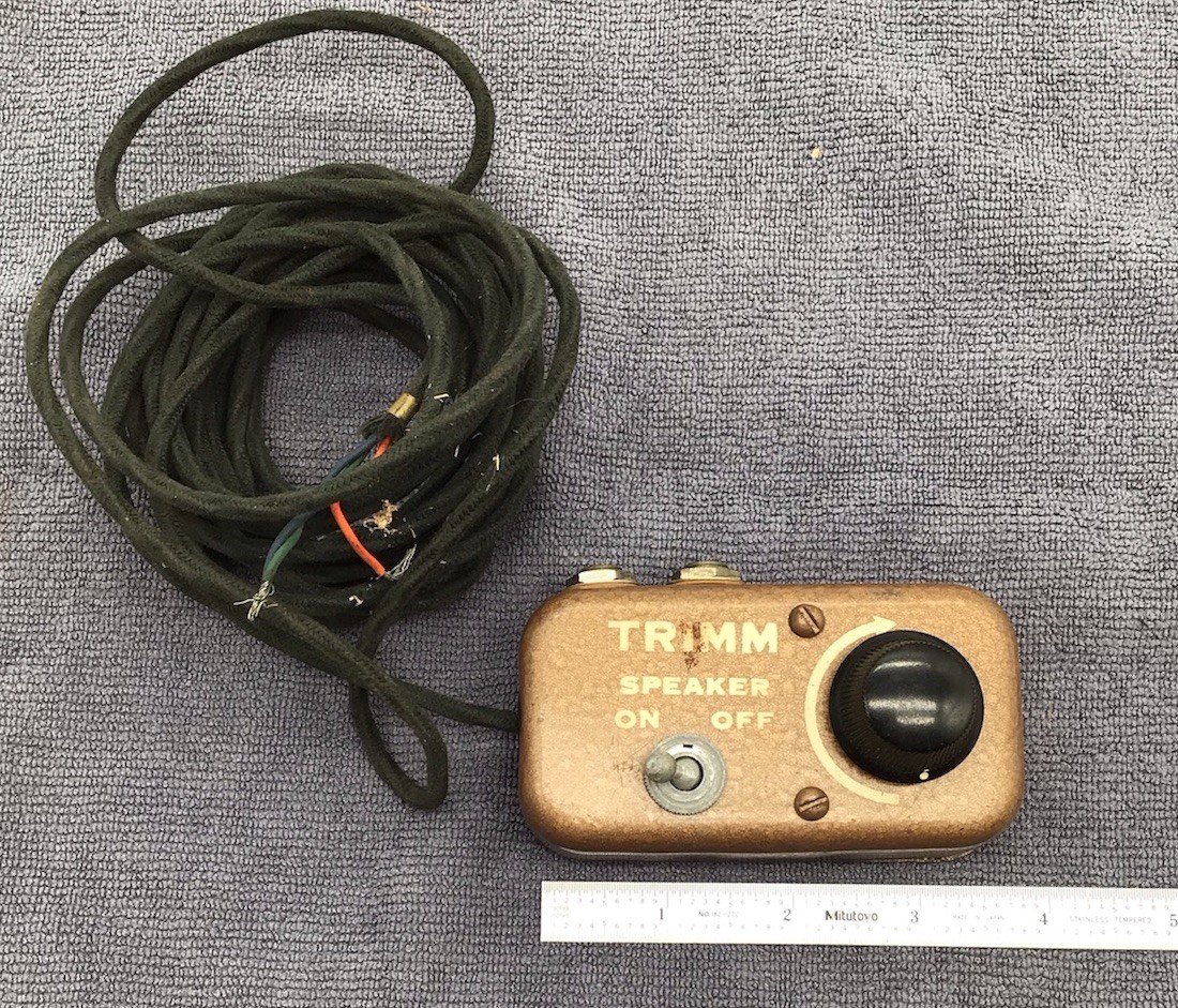 TRIMM Vintage Speaker On Off Control 1/4” Output Jacks Toggle On Off Circa 50’s
