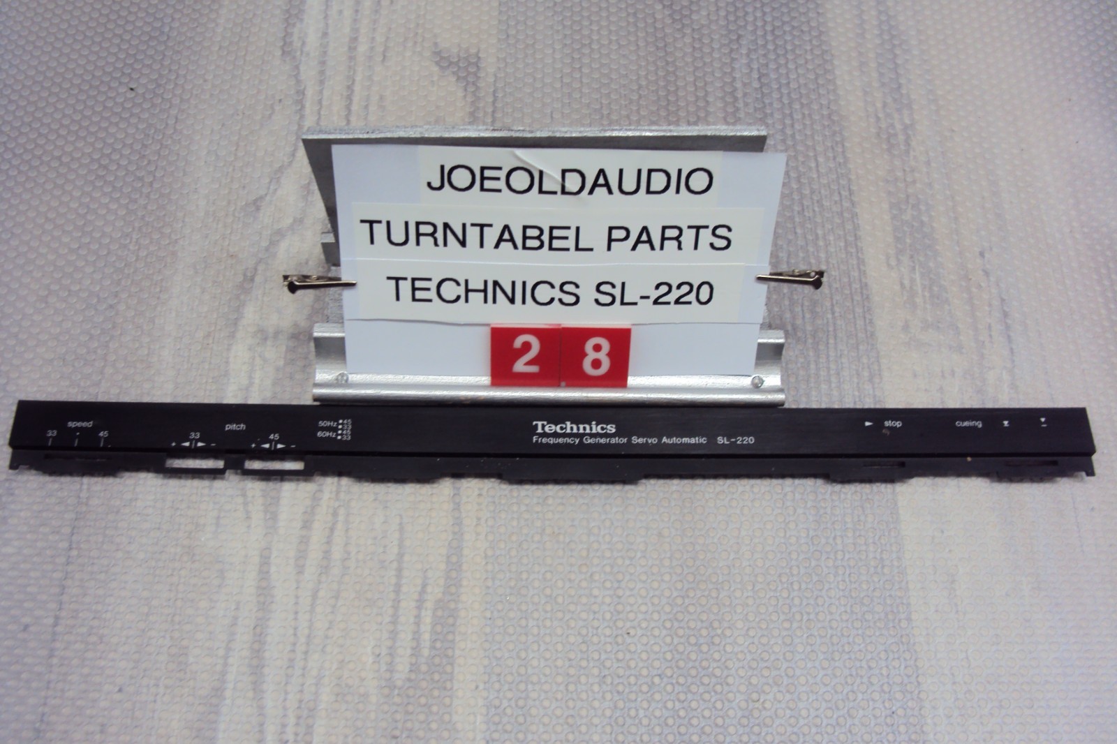 Technics SL-220 Or SL-210 Turntable Front Trim Piece. Tested Parting Out SL-220