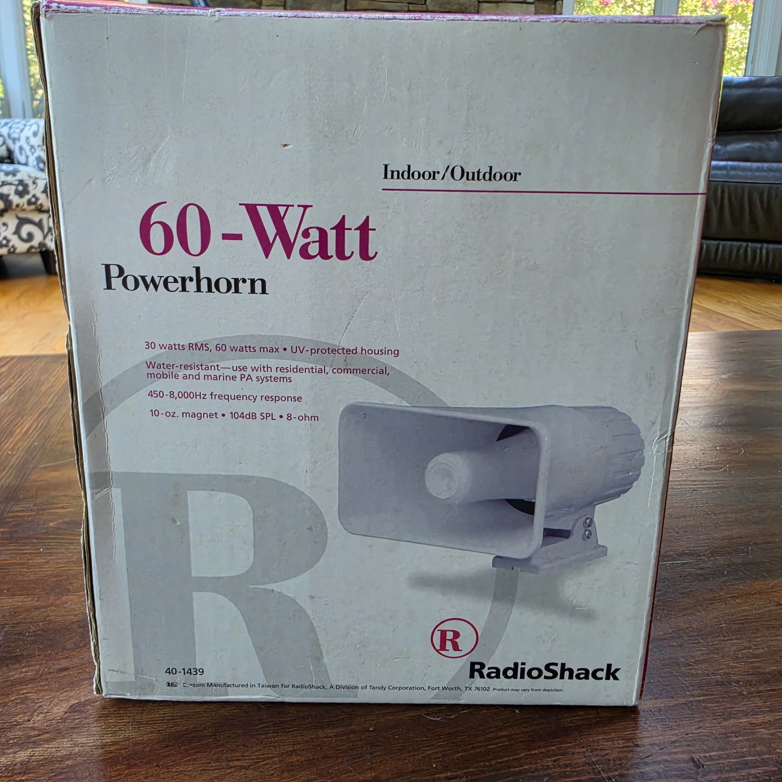 RadioShack Powerhorn 40-1439 60 Watt Max 30 Watt RMS New NOS 104dB 8-ohm