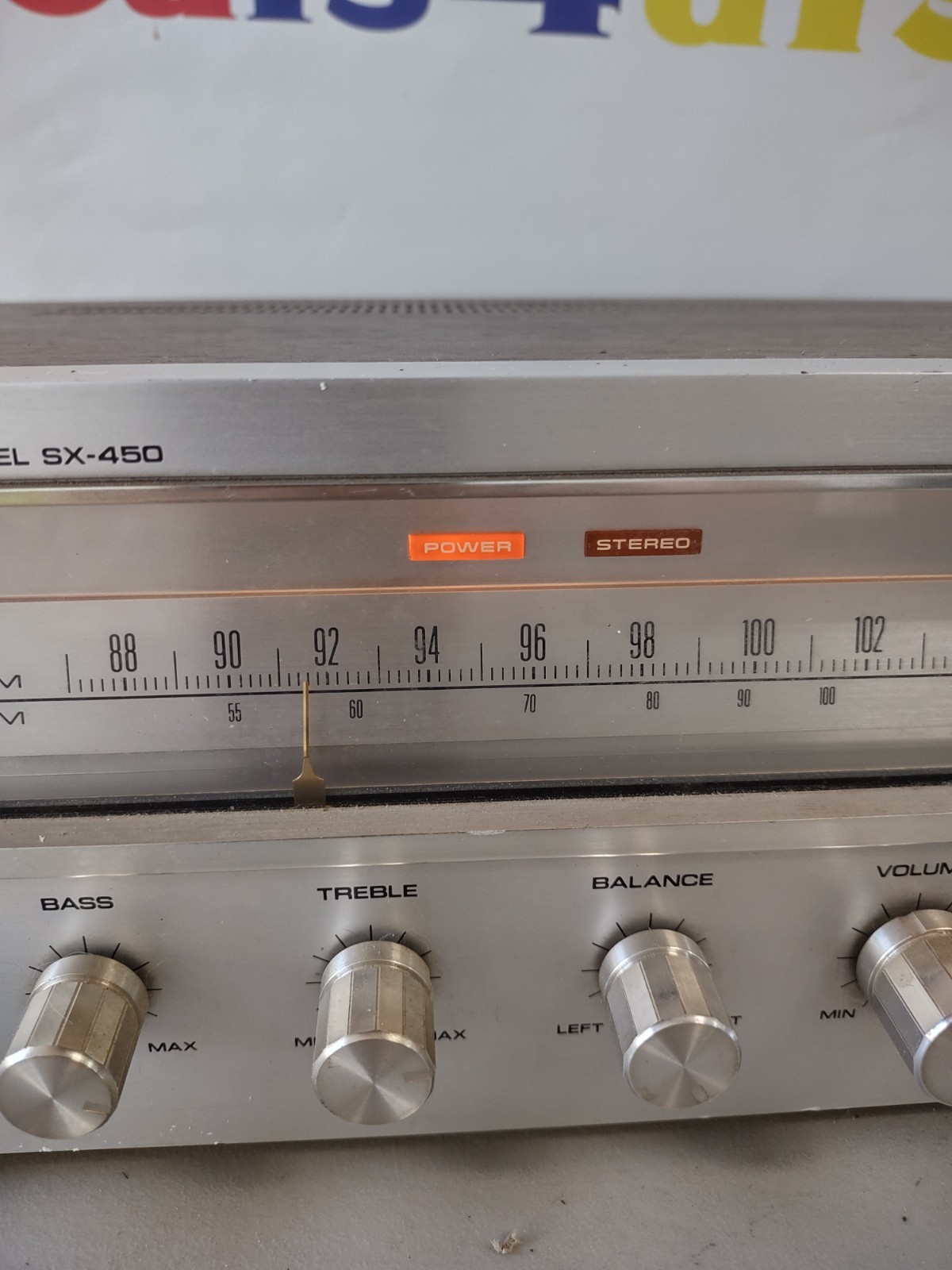 Vintage Pioneer SX-450 Stereo Receiver Silver Face Good Pre Owned Condition