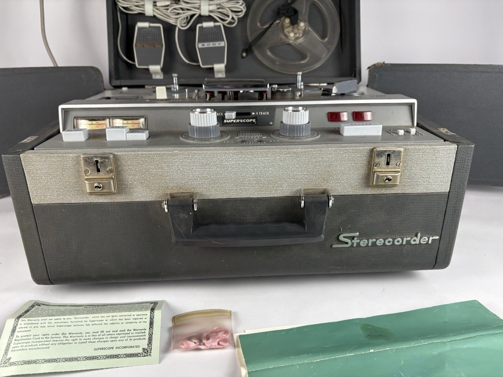 Sony Superscope Sterecorder Model 300 Tape Recorder Reel To Reel
